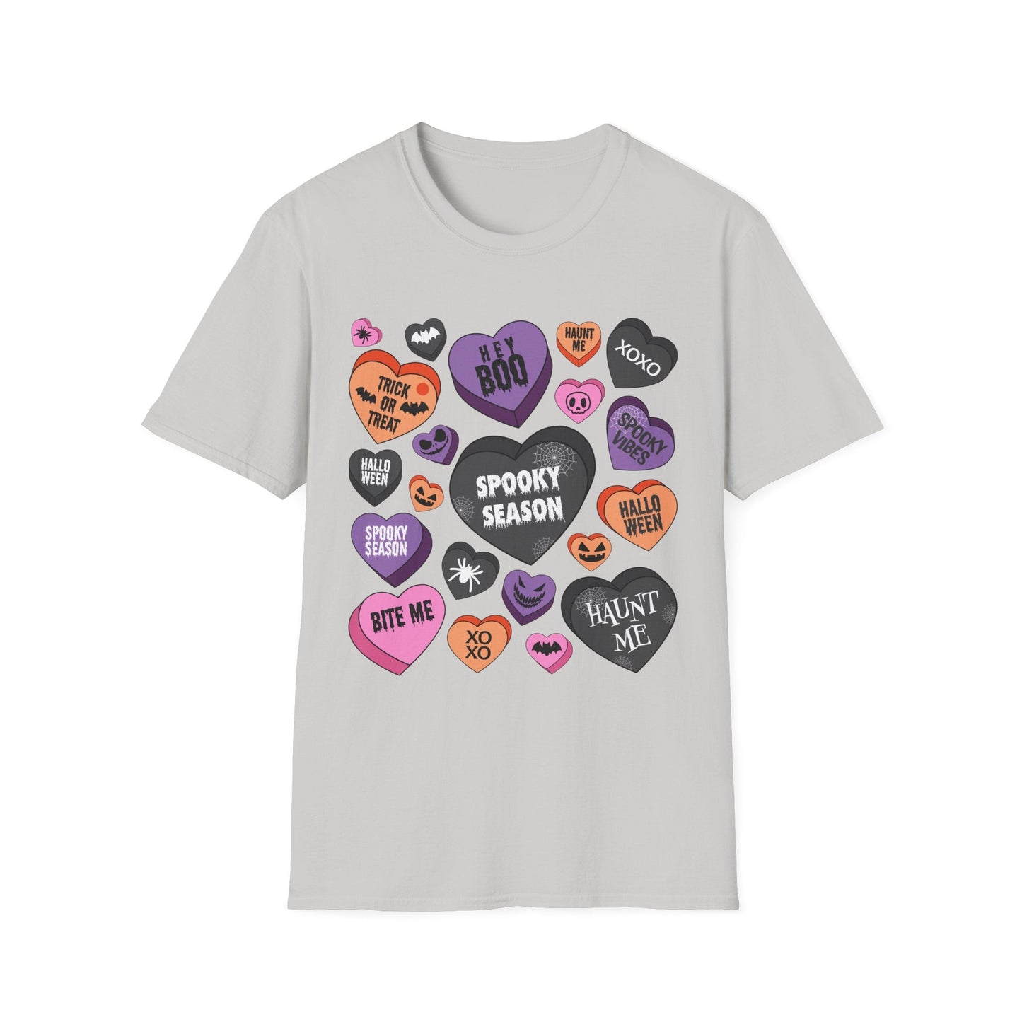 Spooky Halloween T-Shirt Candy Hearts Graphic - Moon & Starr Handcrafted LLC