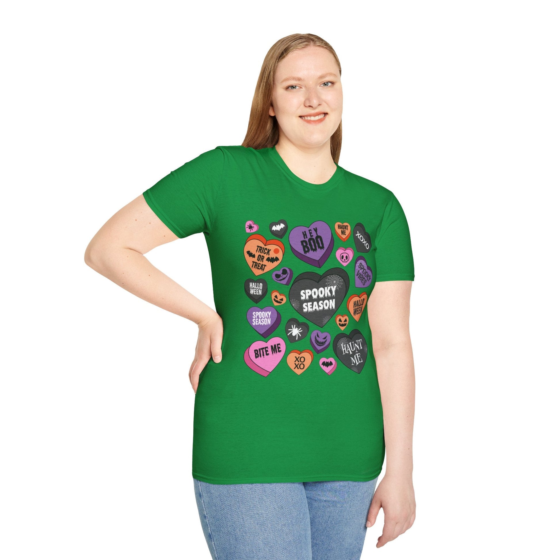 Spooky Halloween T-Shirt Candy Hearts Graphic - Moon & Starr Handcrafted LLC