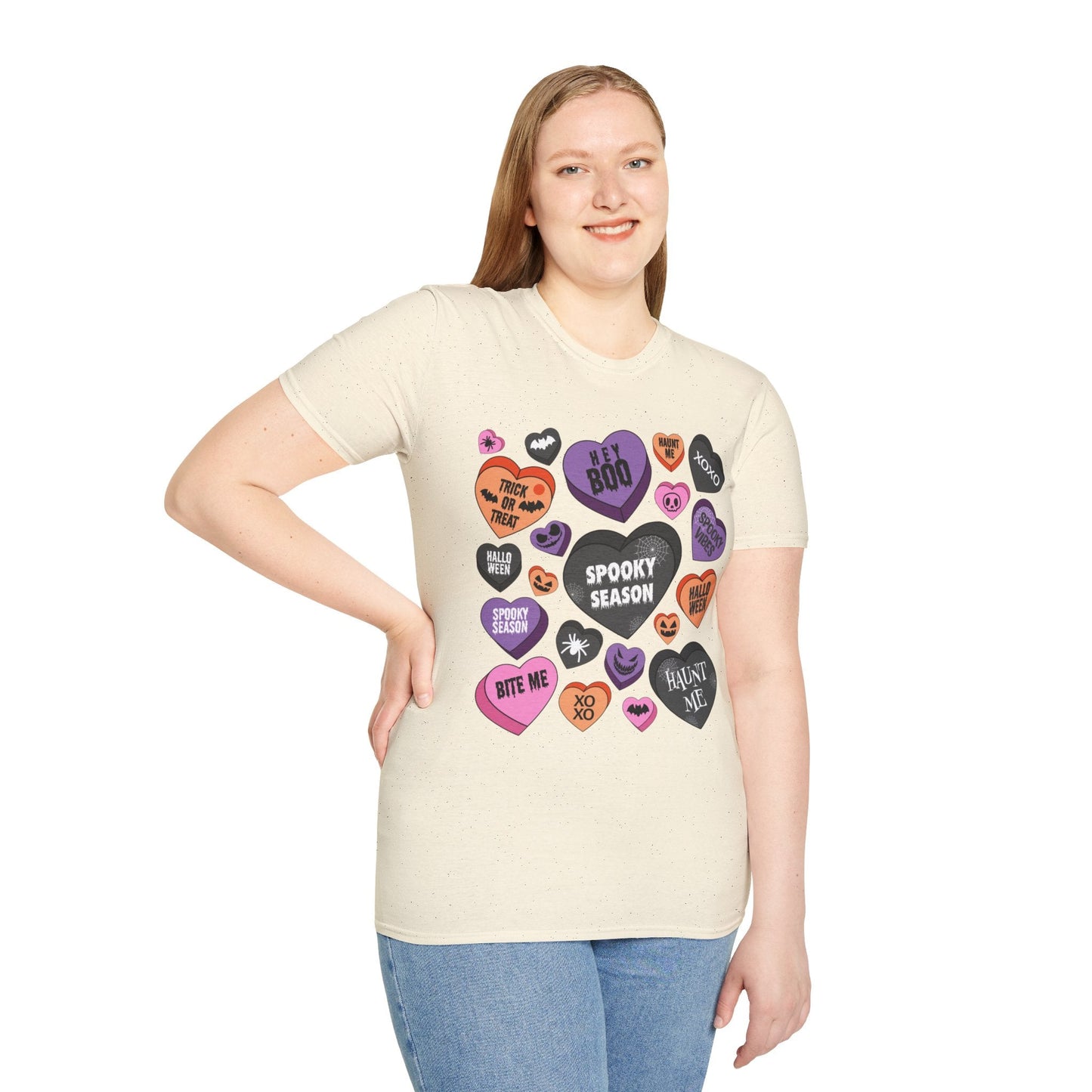 Spooky Halloween T-Shirt Candy Hearts Graphic - Moon & Starr Handcrafted LLC