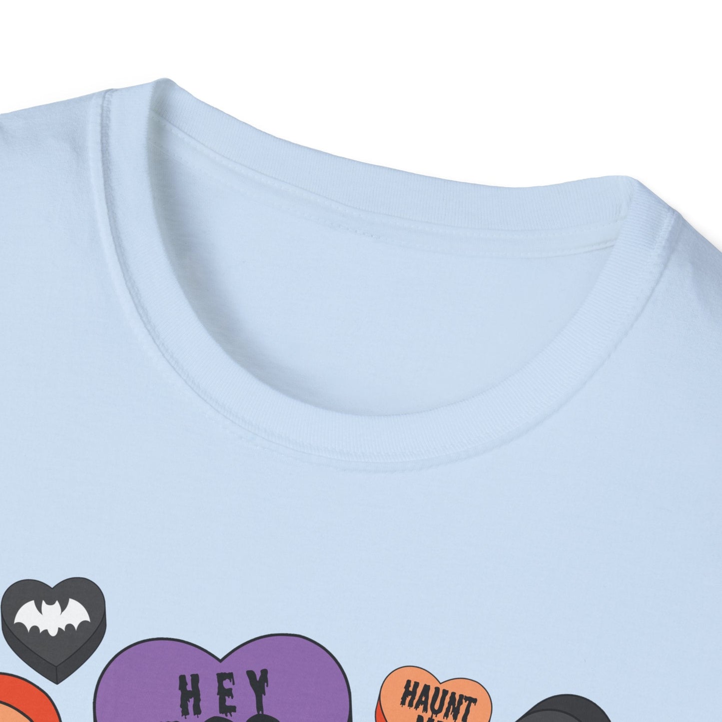 Spooky Halloween T-Shirt Candy Hearts Graphic - Moon & Starr Handcrafted LLC