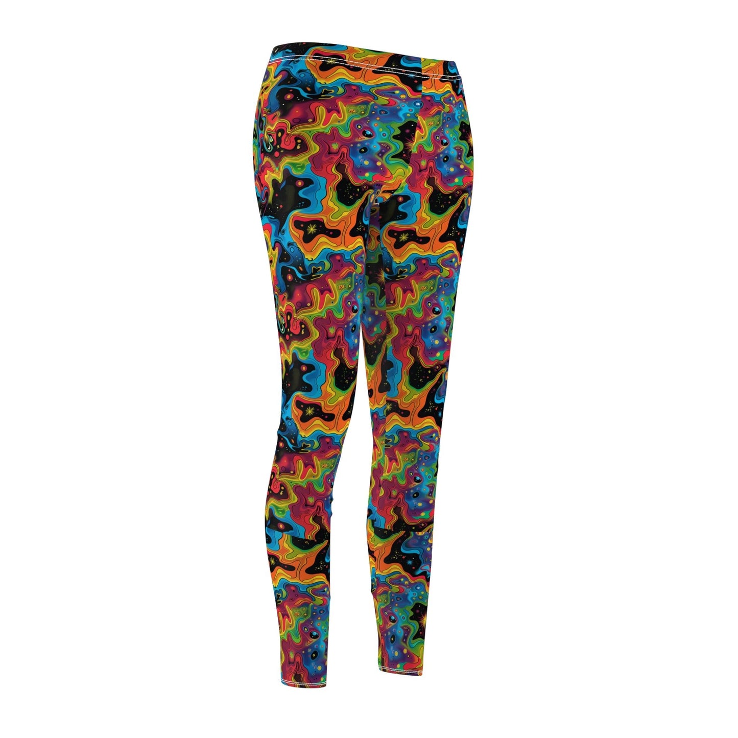 Trippy Galaxy Women's Cut & Sew Casual Leggings (AOP) - Moon & Starr Handcrafted LLC