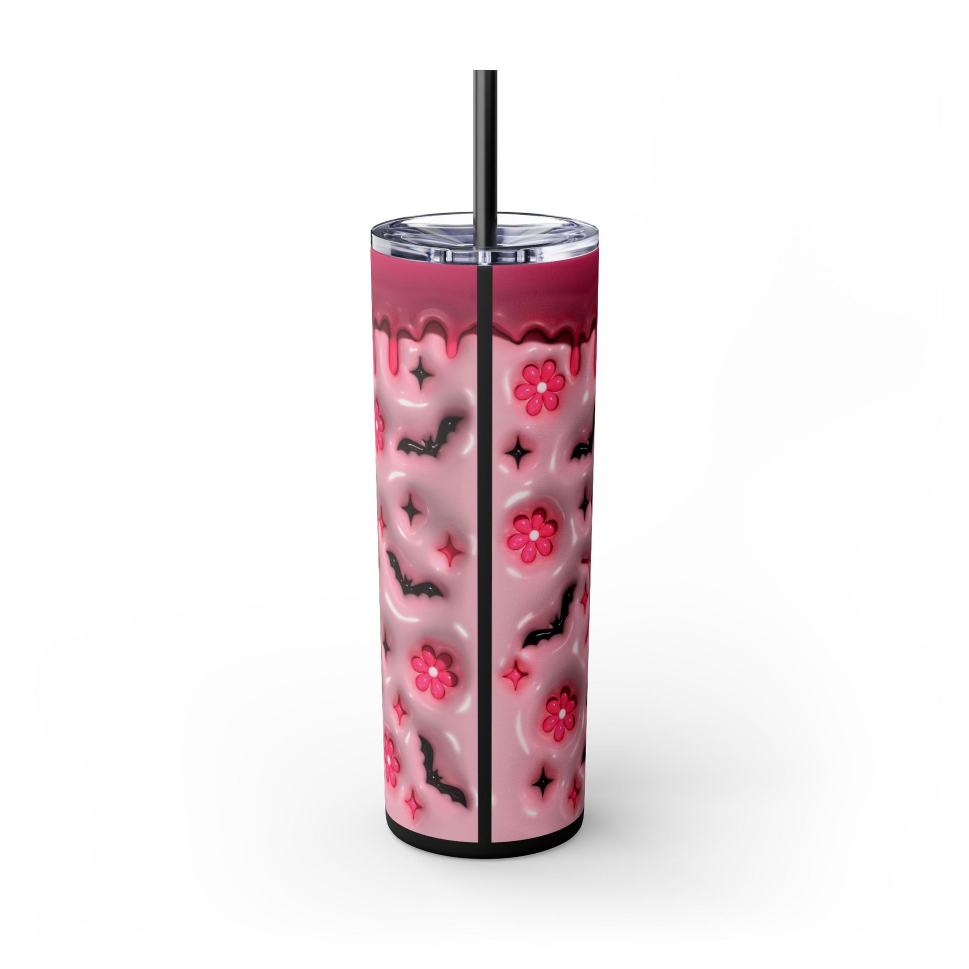 Tumbler - Pink Spooky Vibes Retro Ghost Halloween Season - Moon & Starr Handcrafted LLC