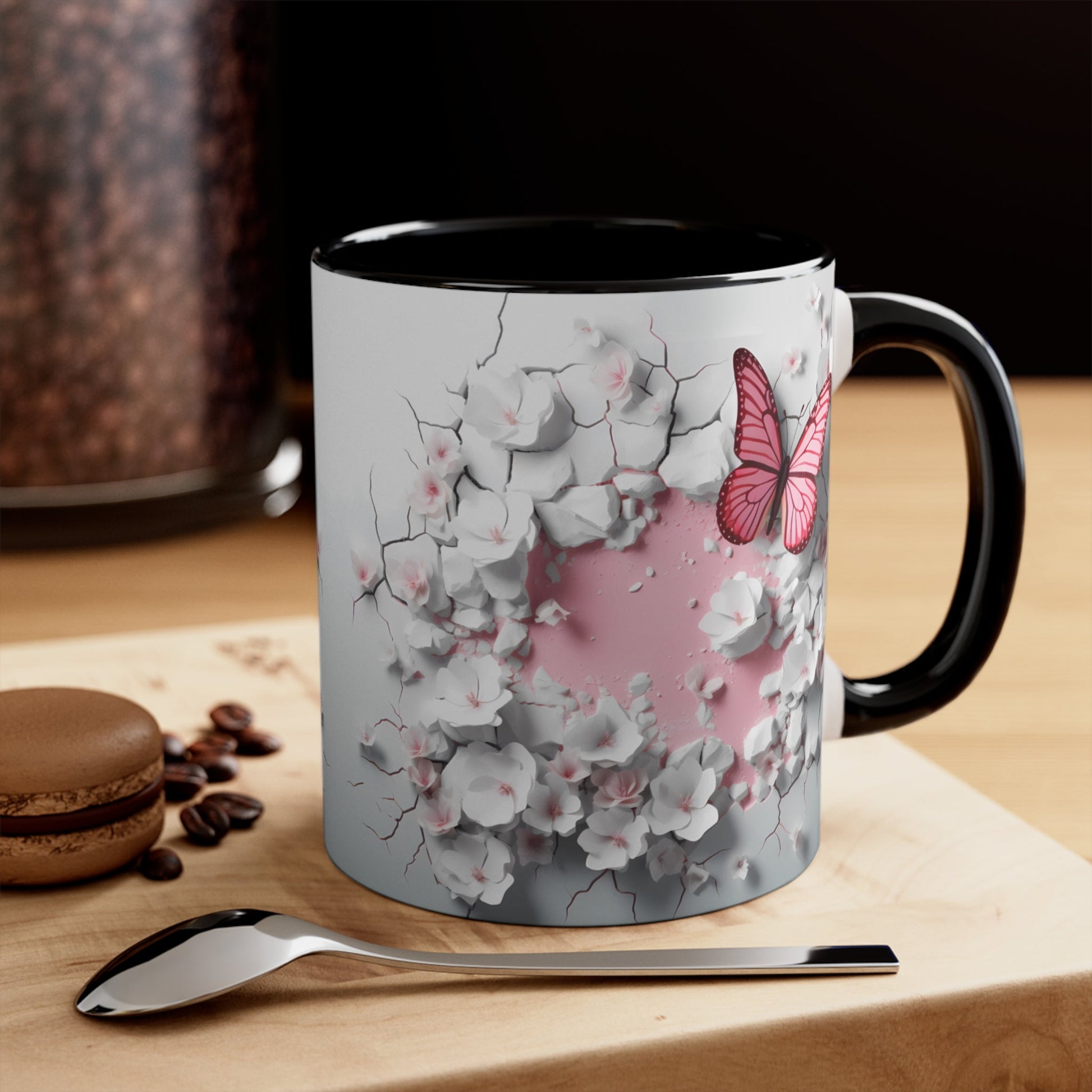 3D Butterfly Accent Coffee Mug, 11oz - Moon & Starr Handcrafted Jewelry && More!