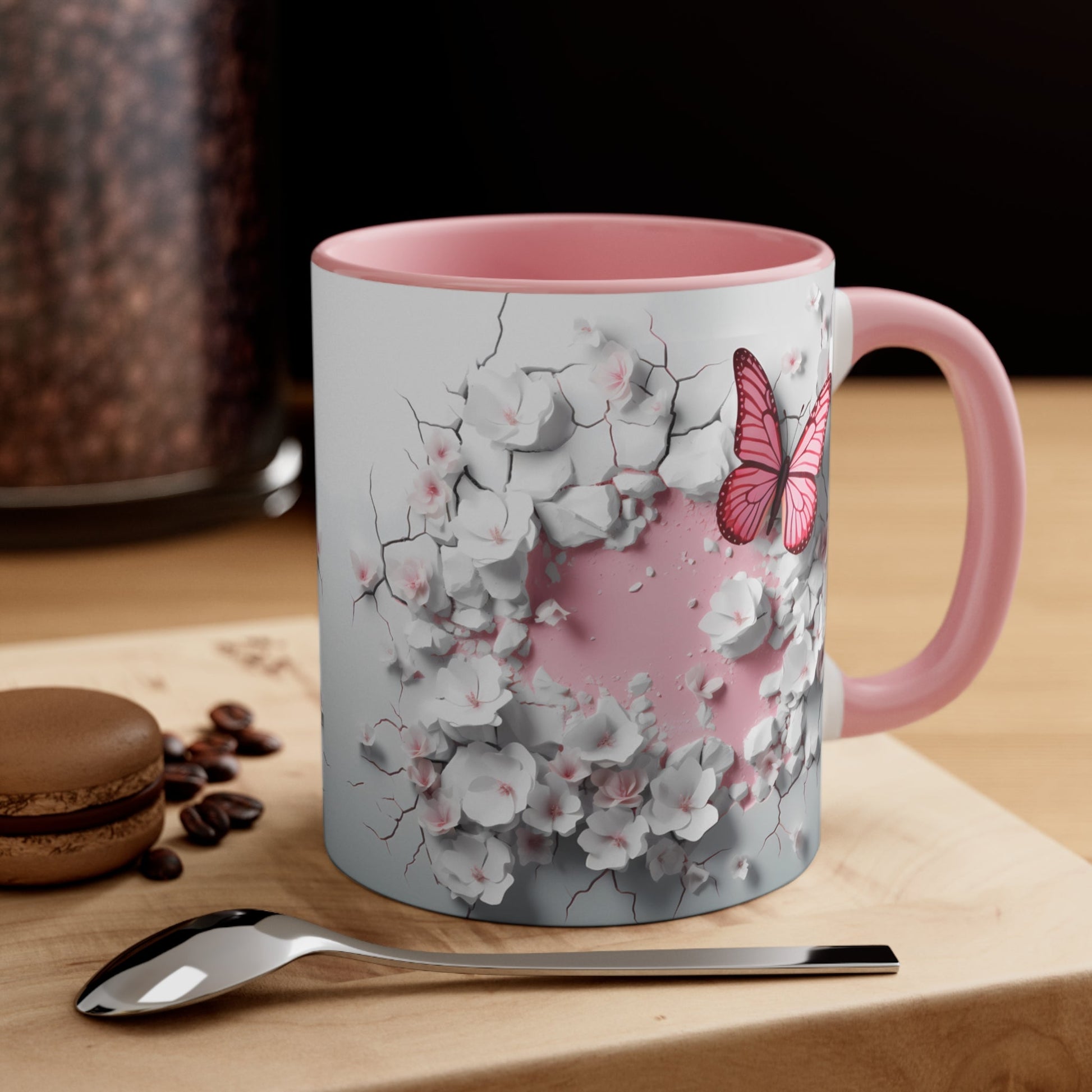 3D Butterfly Accent Coffee Mug, 11oz - Moon & Starr Handcrafted Jewelry && More!