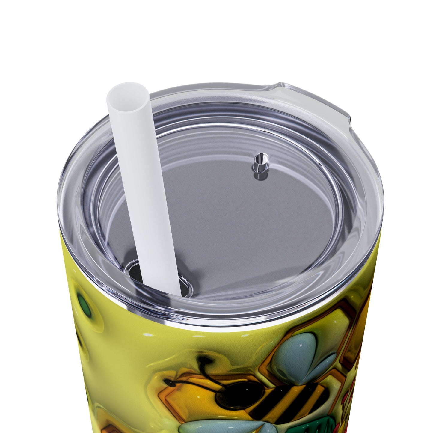 3D "Let It Bee" Skinny Tumbler with Straw, 20oz - Moon & Starr Handcrafted Jewelry && More!