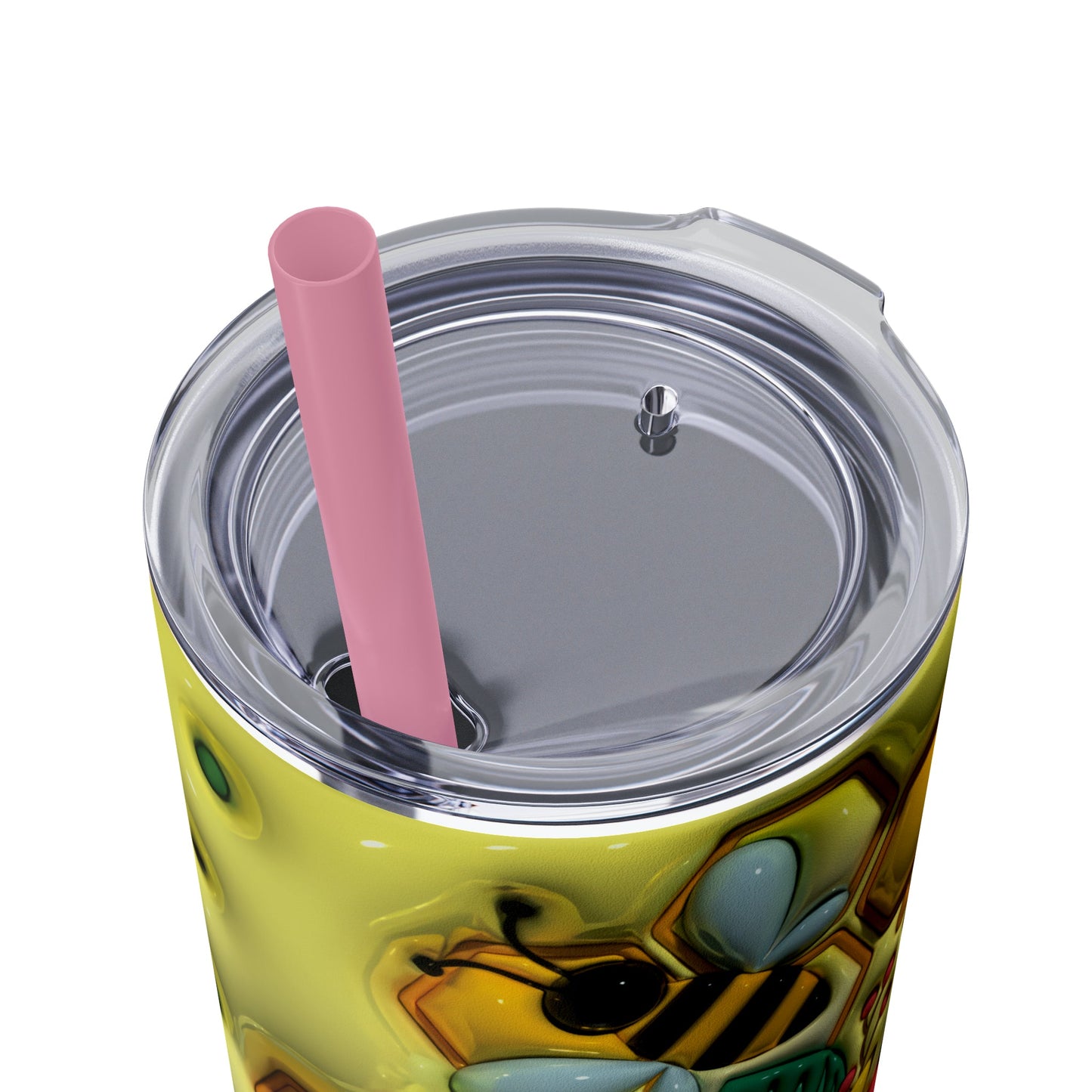 3D "Let It Bee" Skinny Tumbler with Straw, 20oz - Moon & Starr Handcrafted Jewelry && More!