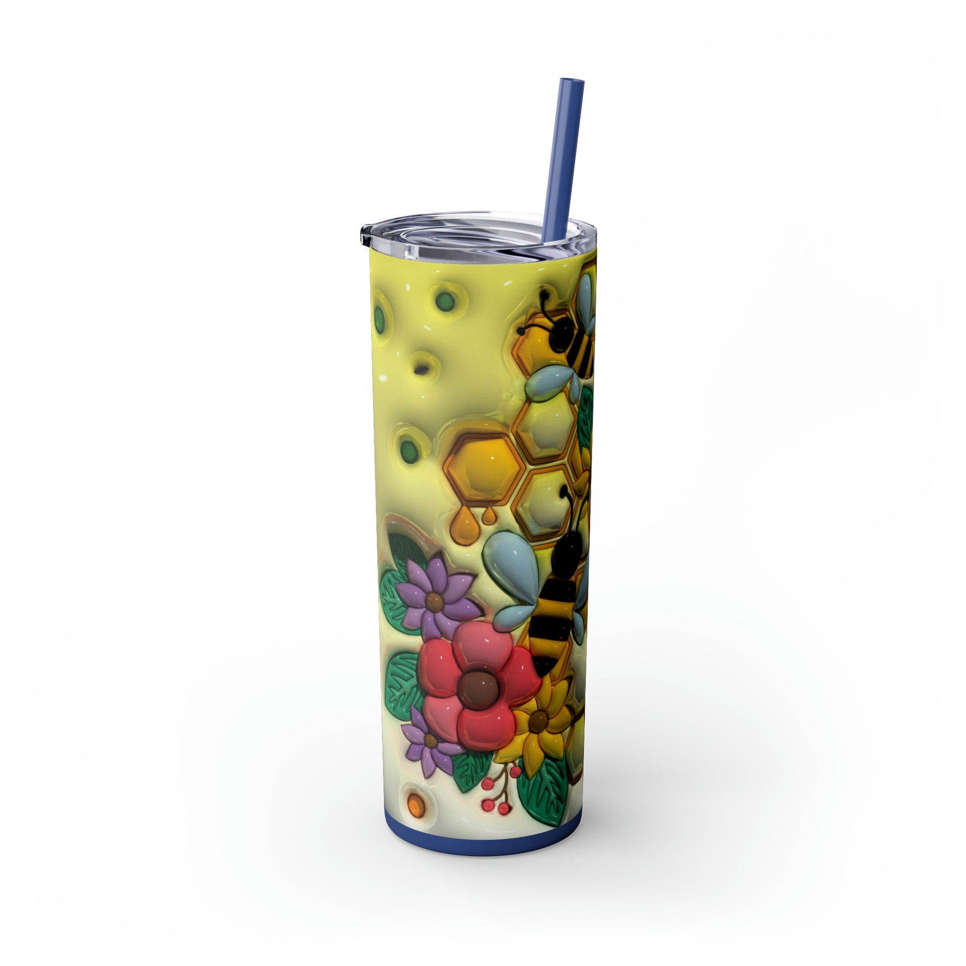 3D "Let It Bee" Skinny Tumbler with Straw, 20oz - Moon & Starr Handcrafted Jewelry && More!