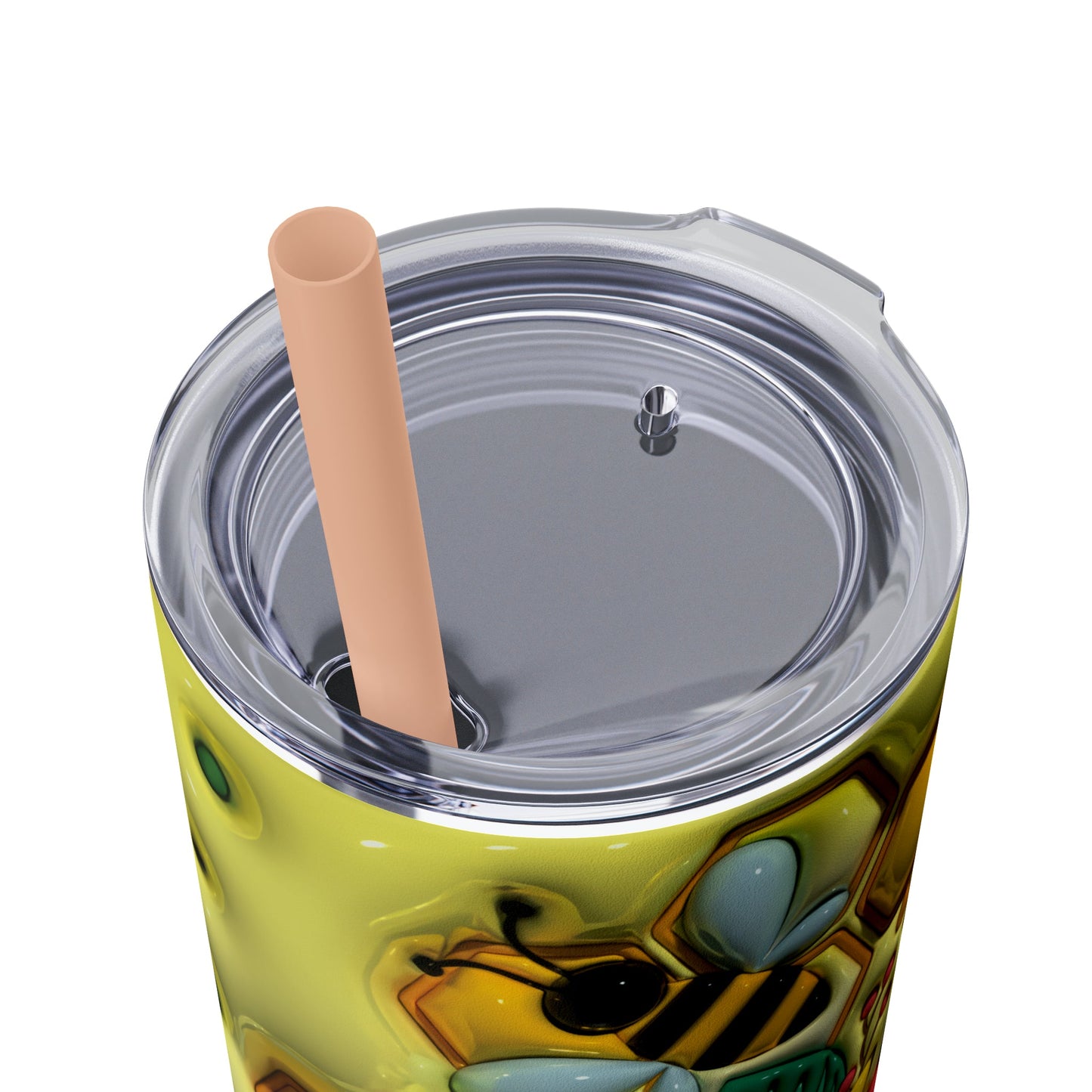 3D "Let It Bee" Skinny Tumbler with Straw, 20oz - Moon & Starr Handcrafted Jewelry && More!