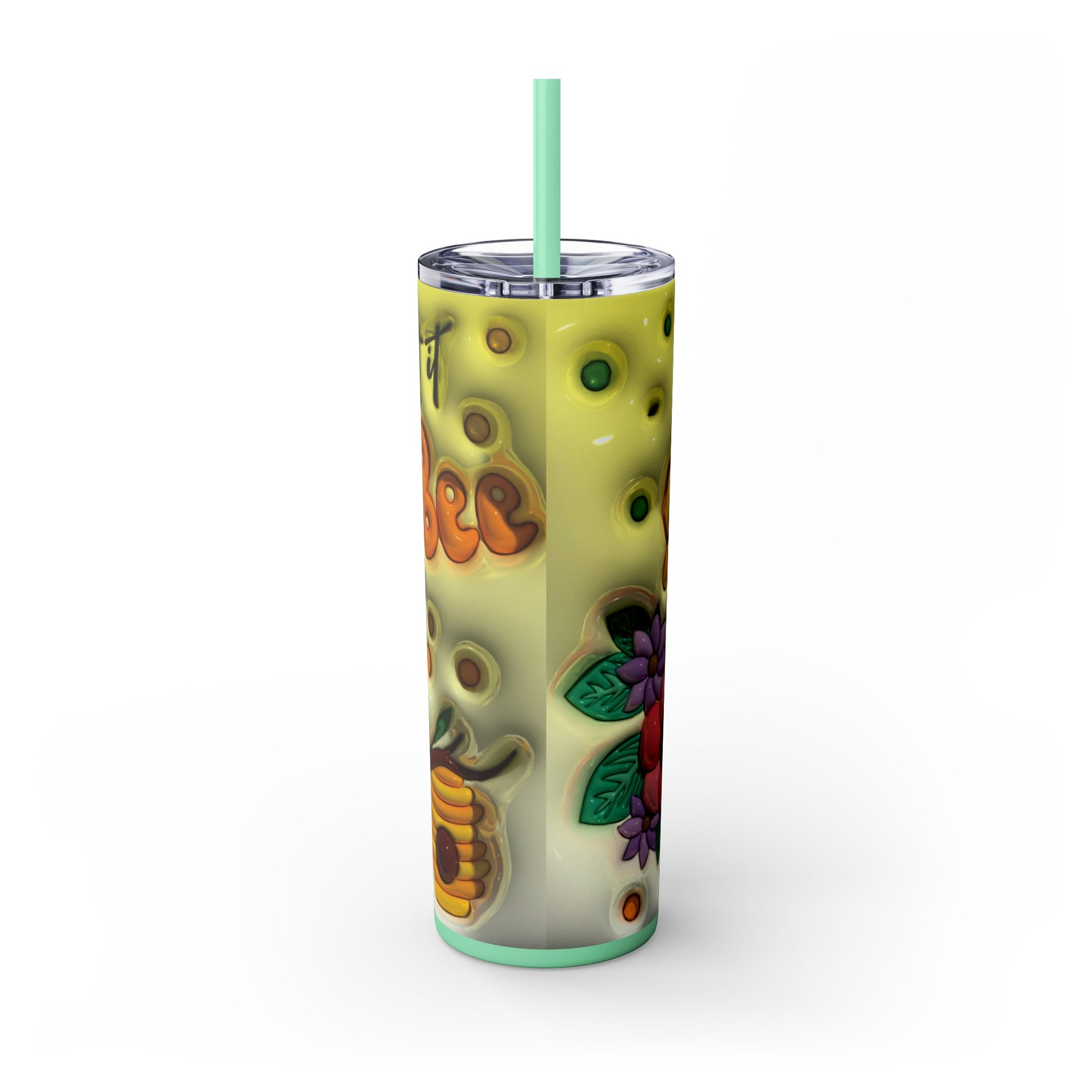 3D "Let It Bee" Skinny Tumbler with Straw, 20oz - Moon & Starr Handcrafted Jewelry && More!