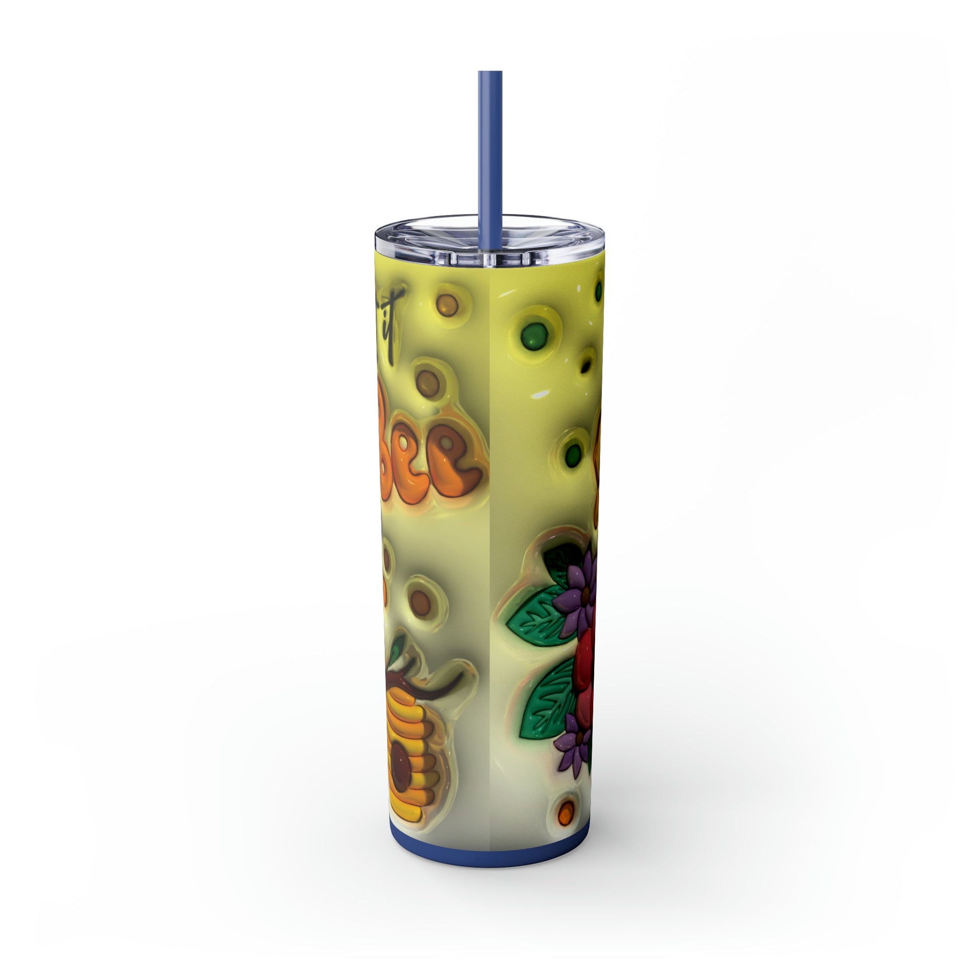 3D "Let It Bee" Skinny Tumbler with Straw, 20oz - Moon & Starr Handcrafted Jewelry && More!