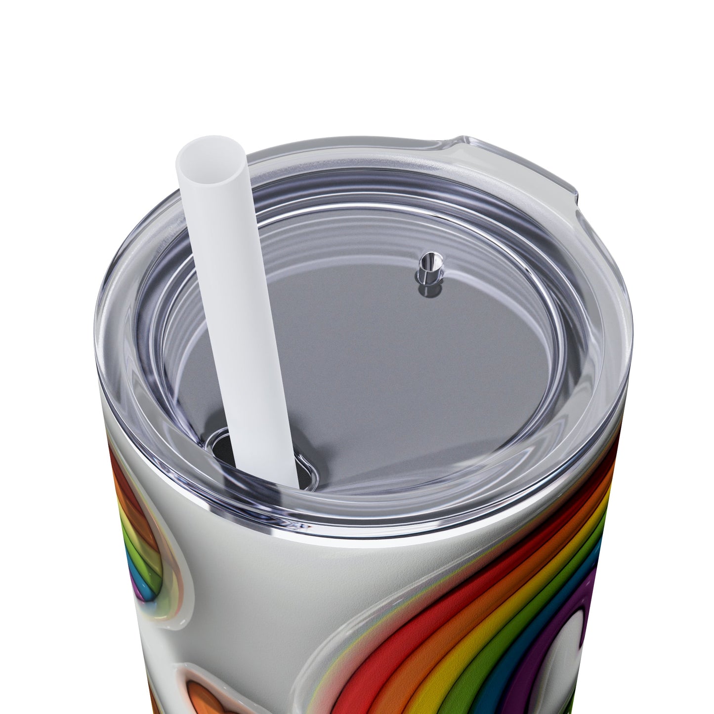 3D Pride Skinny Tumbler with Straw, 20oz - Moon & Starr Handcrafted Jewelry && More!