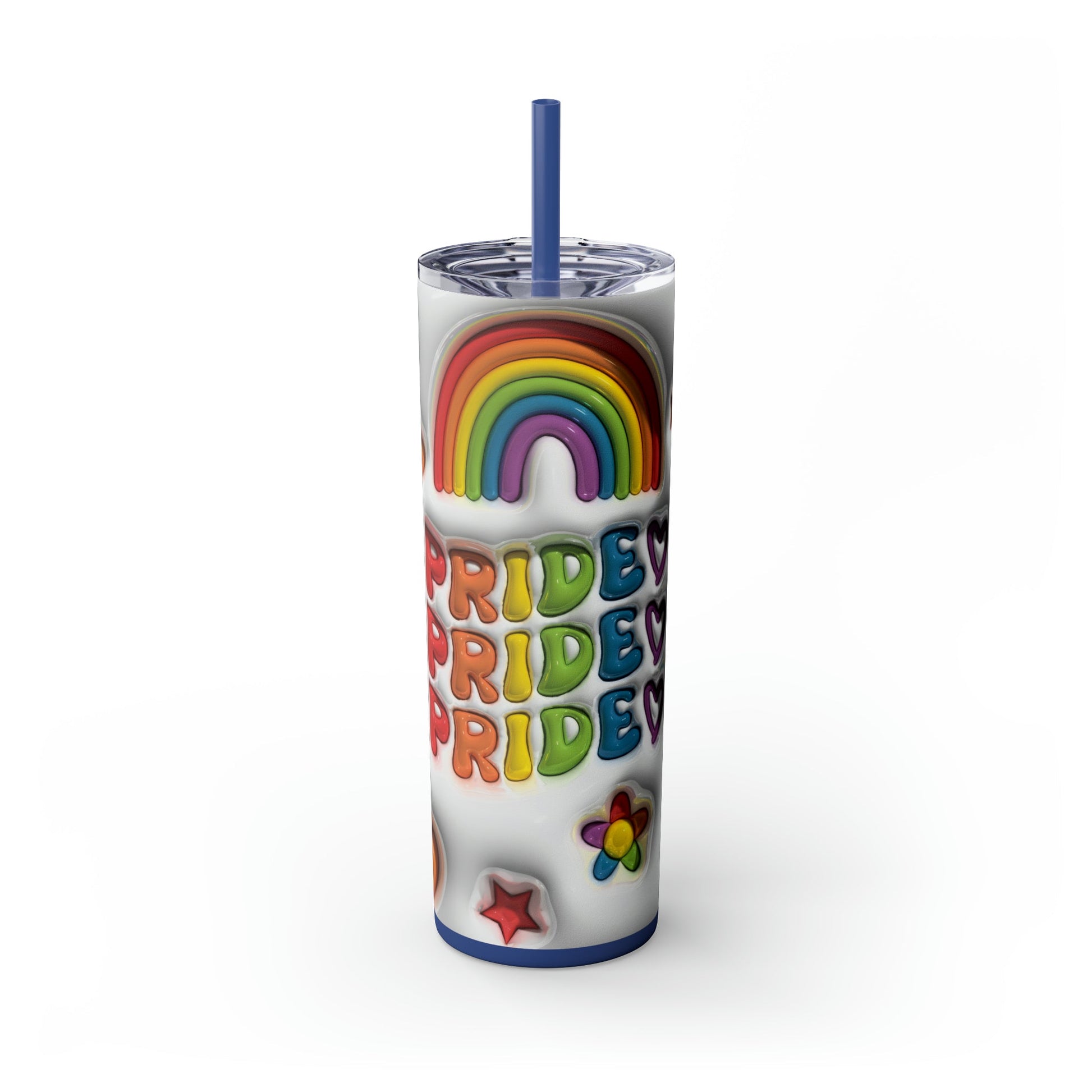 3D Pride Skinny Tumbler with Straw, 20oz - Moon & Starr Handcrafted Jewelry && More!