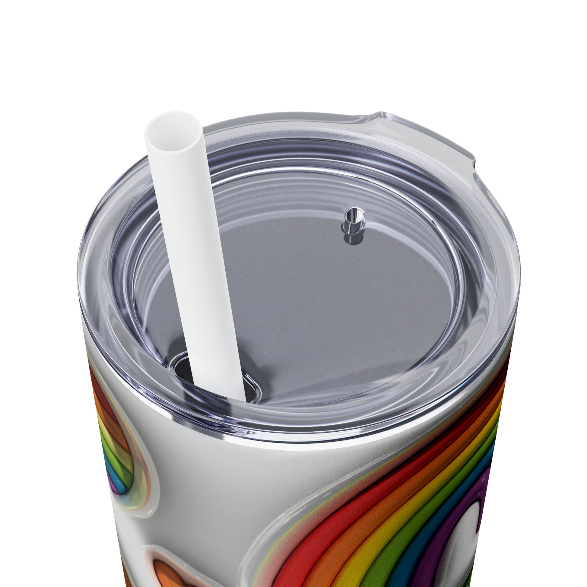 3D Pride Skinny Tumbler with Straw, 20oz - Moon & Starr Handcrafted Jewelry && More!