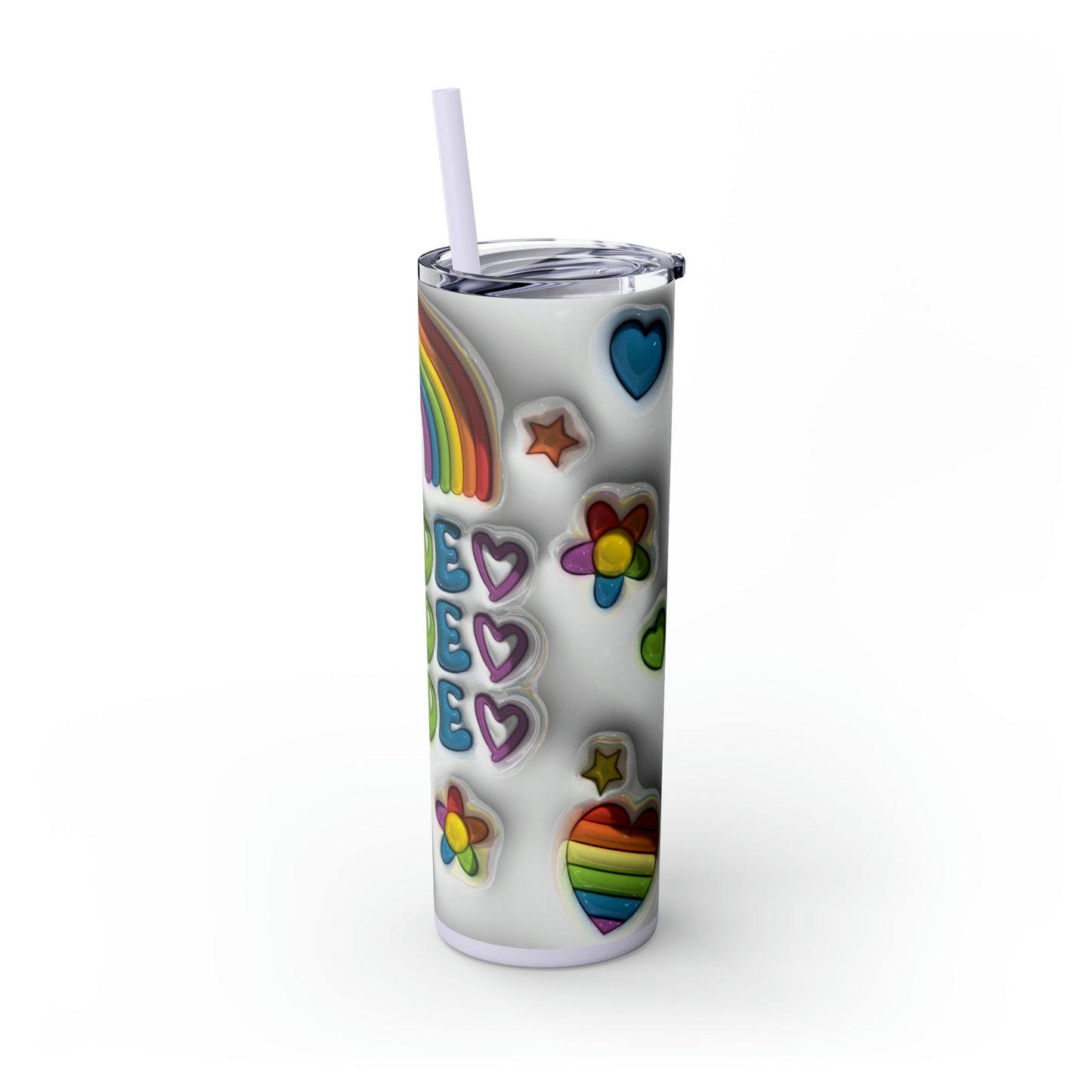 3D Pride Skinny Tumbler with Straw, 20oz - Moon & Starr Handcrafted Jewelry && More!