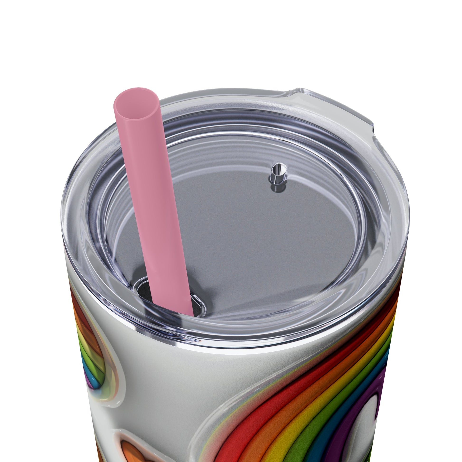 3D Pride Skinny Tumbler with Straw, 20oz - Moon & Starr Handcrafted Jewelry && More!