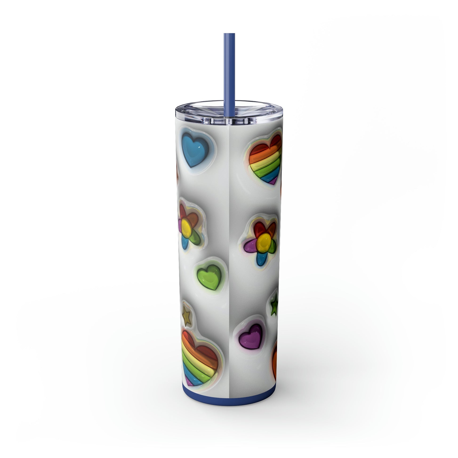 3D Pride Skinny Tumbler with Straw, 20oz - Moon & Starr Handcrafted Jewelry && More!