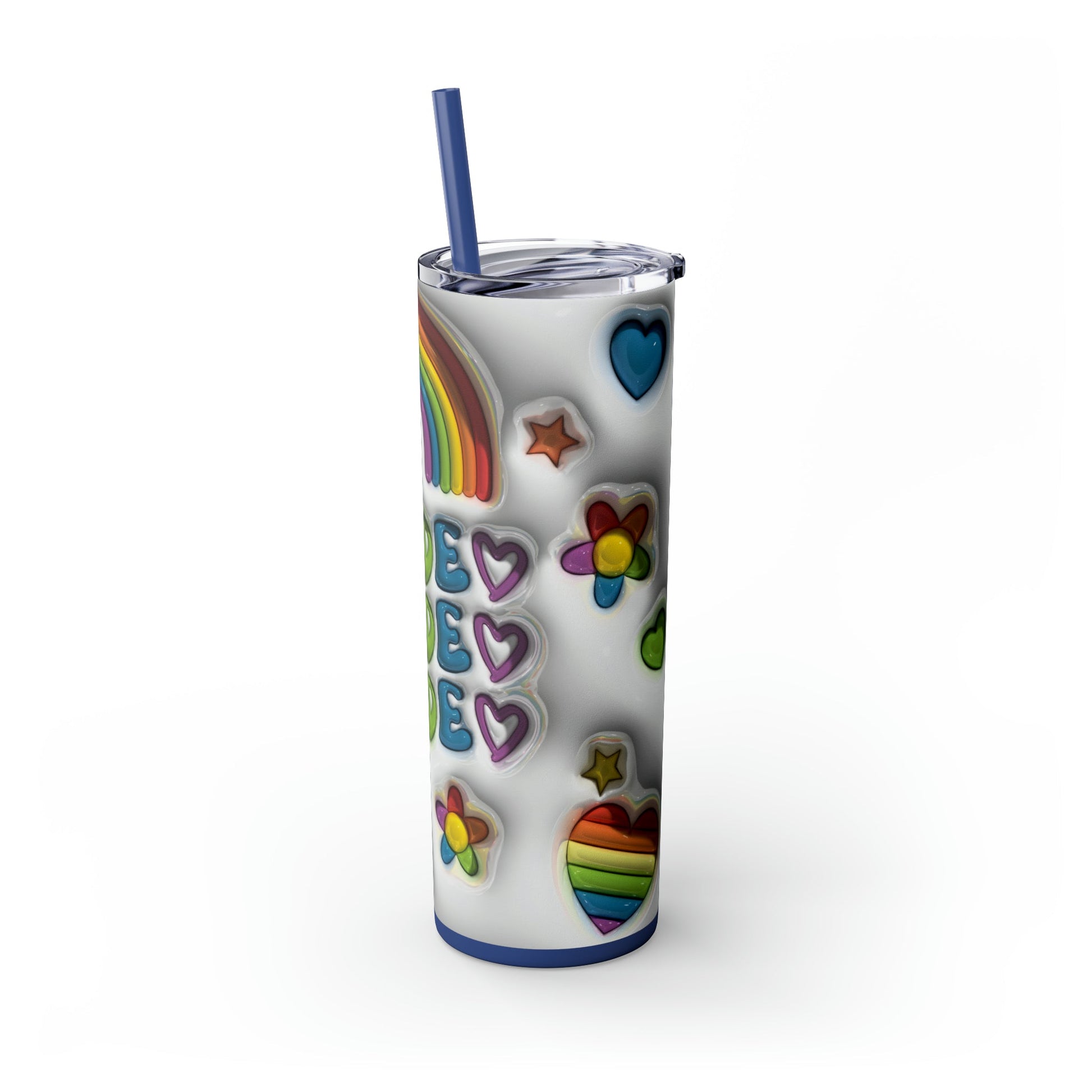 3D Pride Skinny Tumbler with Straw, 20oz - Moon & Starr Handcrafted Jewelry && More!