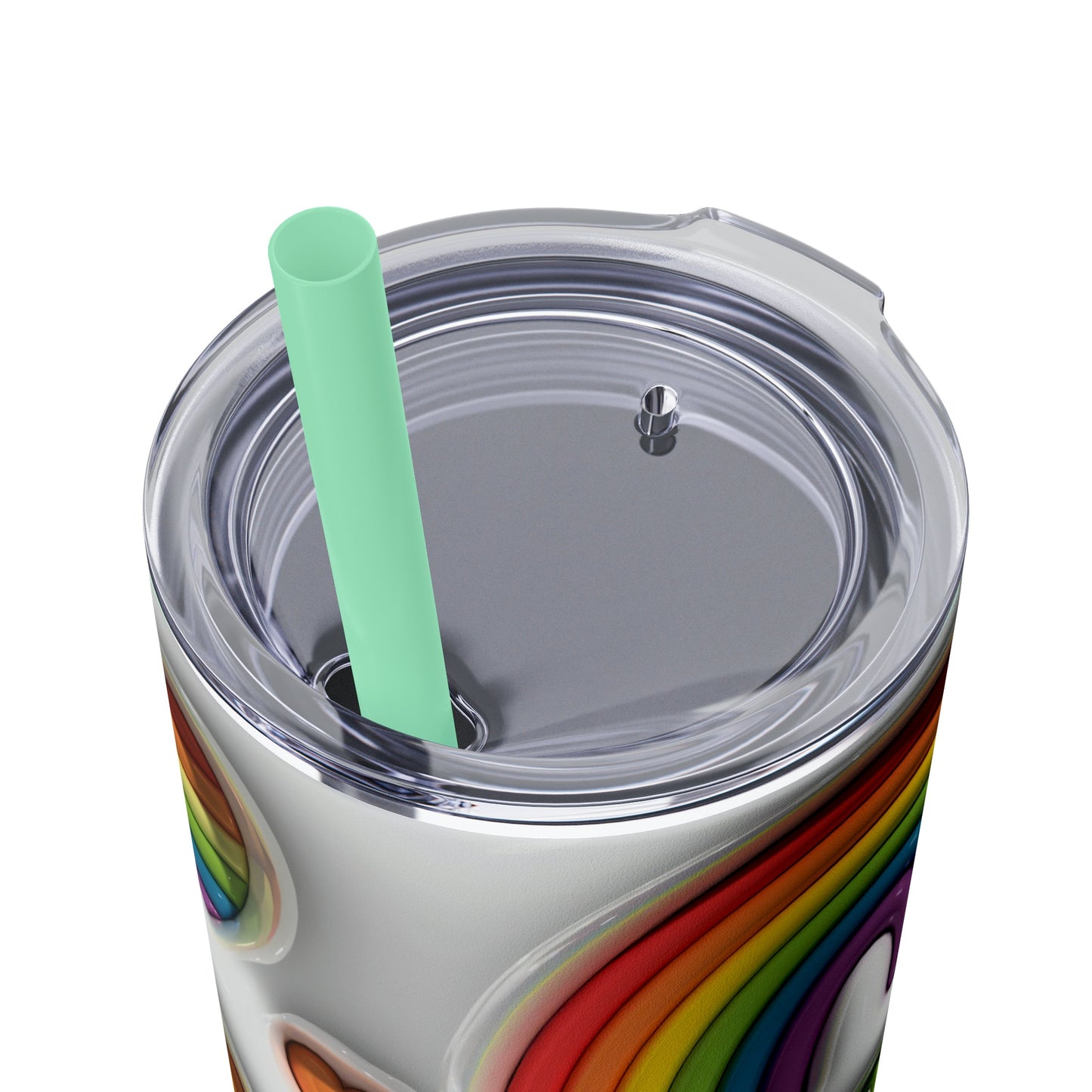 3D Pride Skinny Tumbler with Straw, 20oz - Moon & Starr Handcrafted Jewelry && More!