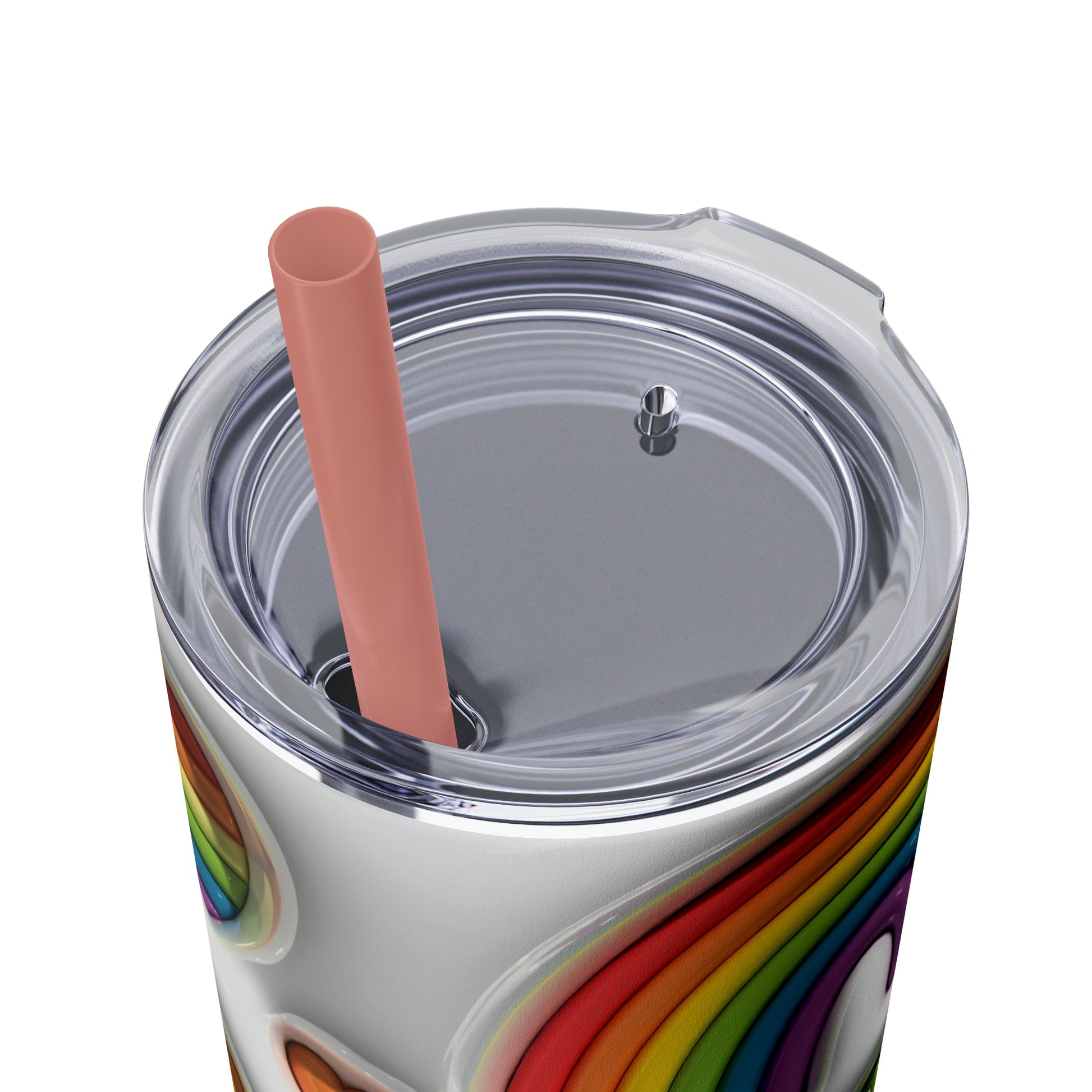 3D Pride Skinny Tumbler with Straw, 20oz - Moon & Starr Handcrafted Jewelry && More!