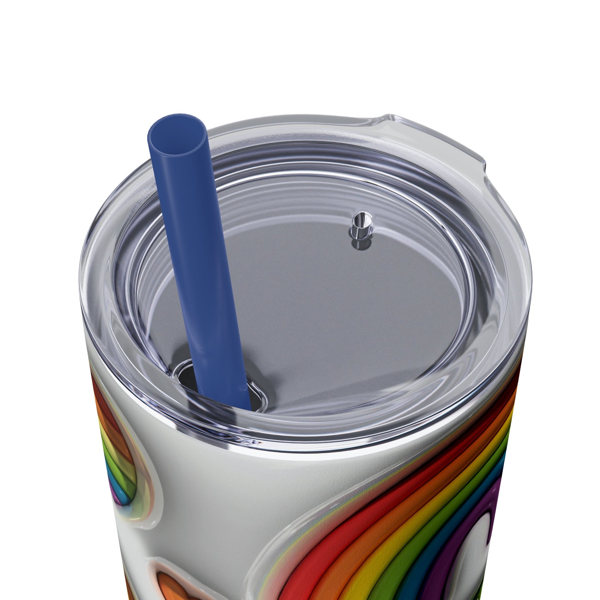 3D Pride Skinny Tumbler with Straw, 20oz - Moon & Starr Handcrafted Jewelry && More!