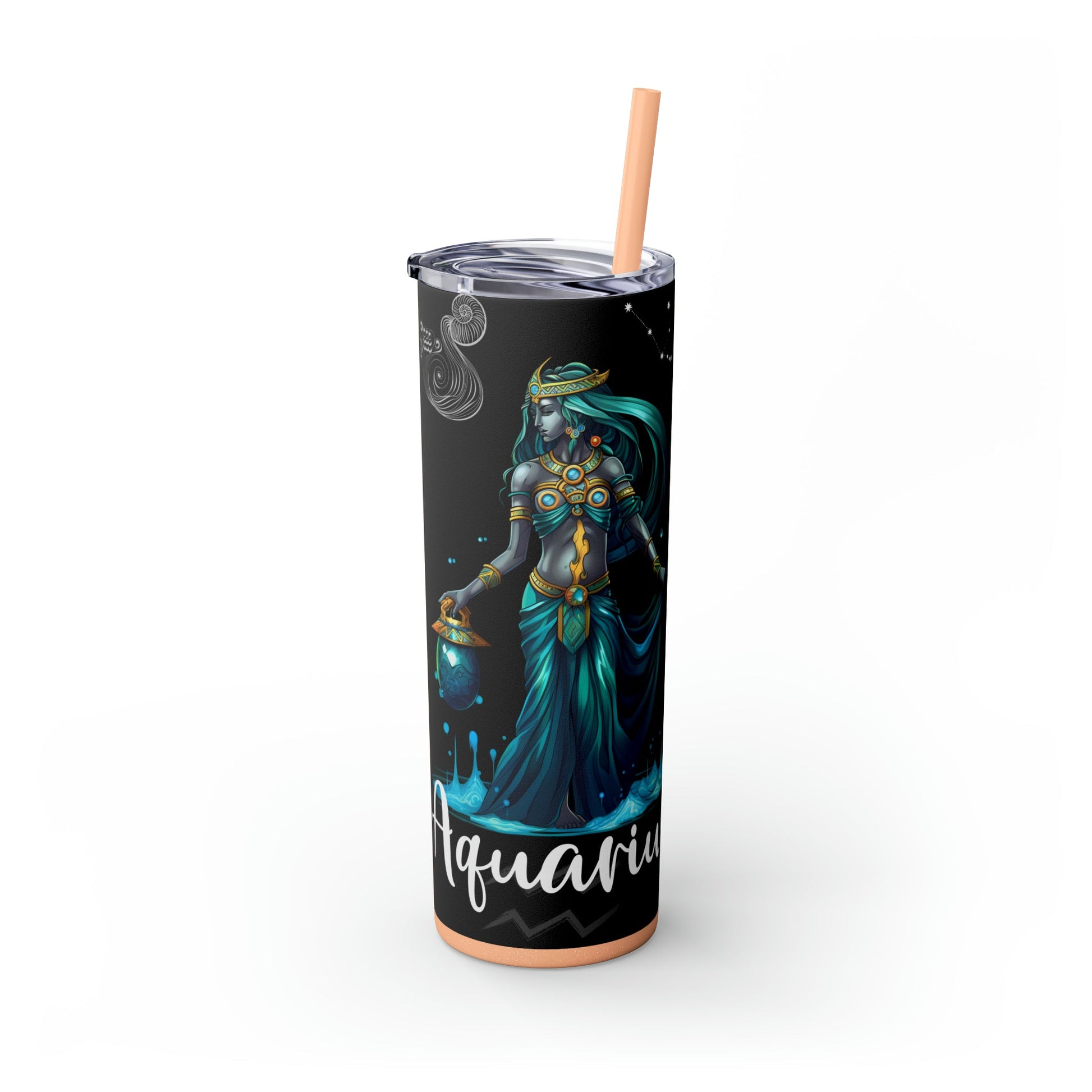 Aquarius Nutrition Facts Skinny Tumbler with Straw, 20oz - Moon & Starr Handcrafted Jewelry && More!