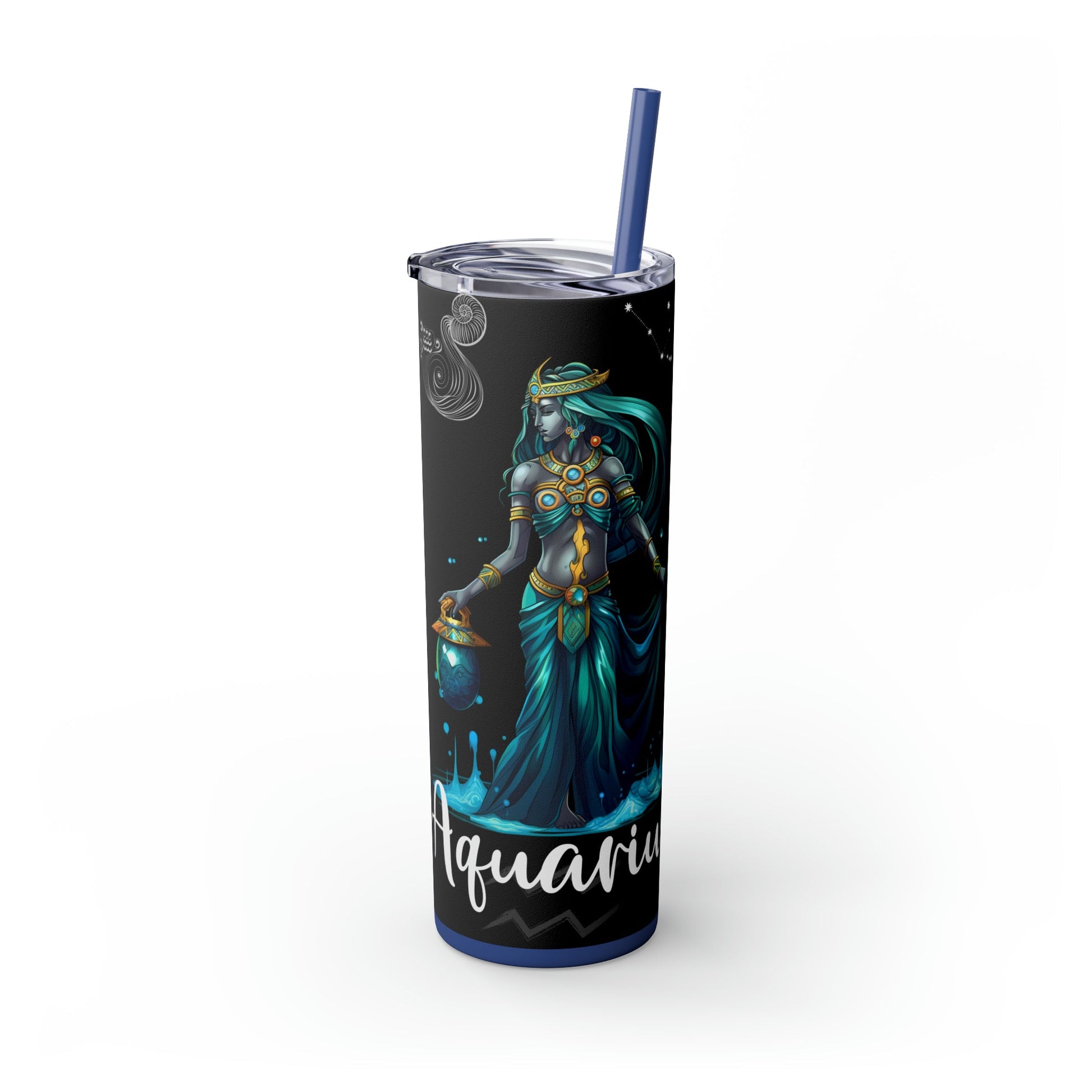 Aquarius Nutrition Facts Skinny Tumbler with Straw, 20oz - Moon & Starr Handcrafted Jewelry && More!