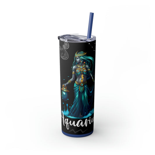 Aquarius Nutrition Facts Skinny Tumbler with Straw, 20oz - Moon & Starr Handcrafted Jewelry && More!