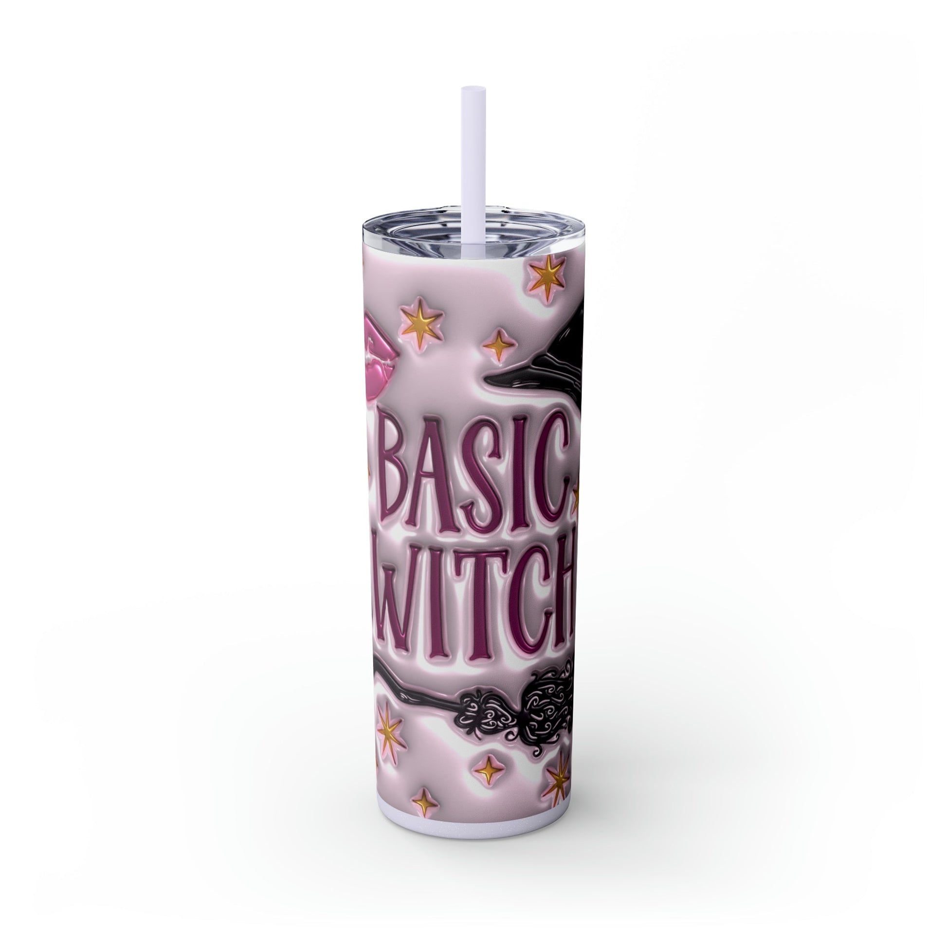 Basic Witch 3D Skinny Tumbler with Straw, 20oz - Moon & Starr Handcrafted Jewelry && More!