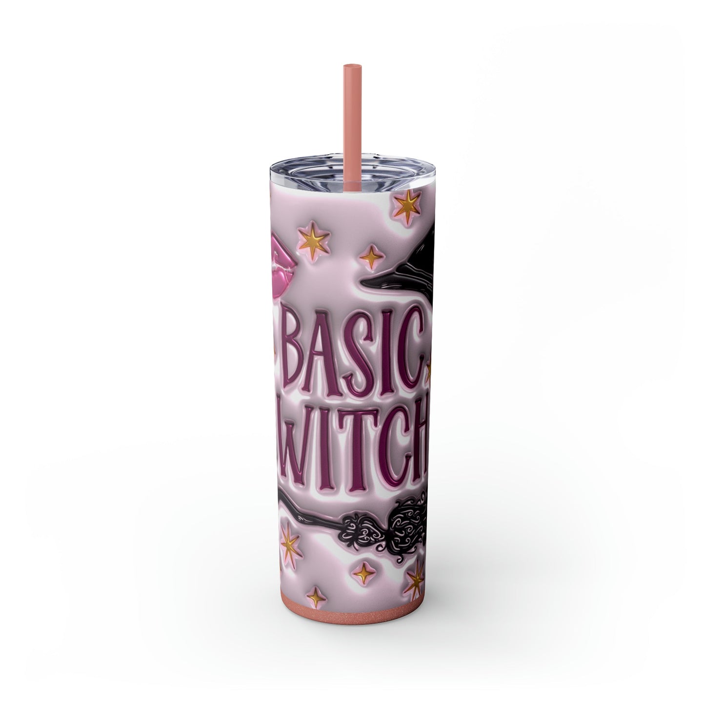 Basic Witch 3D Skinny Tumbler with Straw, 20oz - Moon & Starr Handcrafted Jewelry && More!