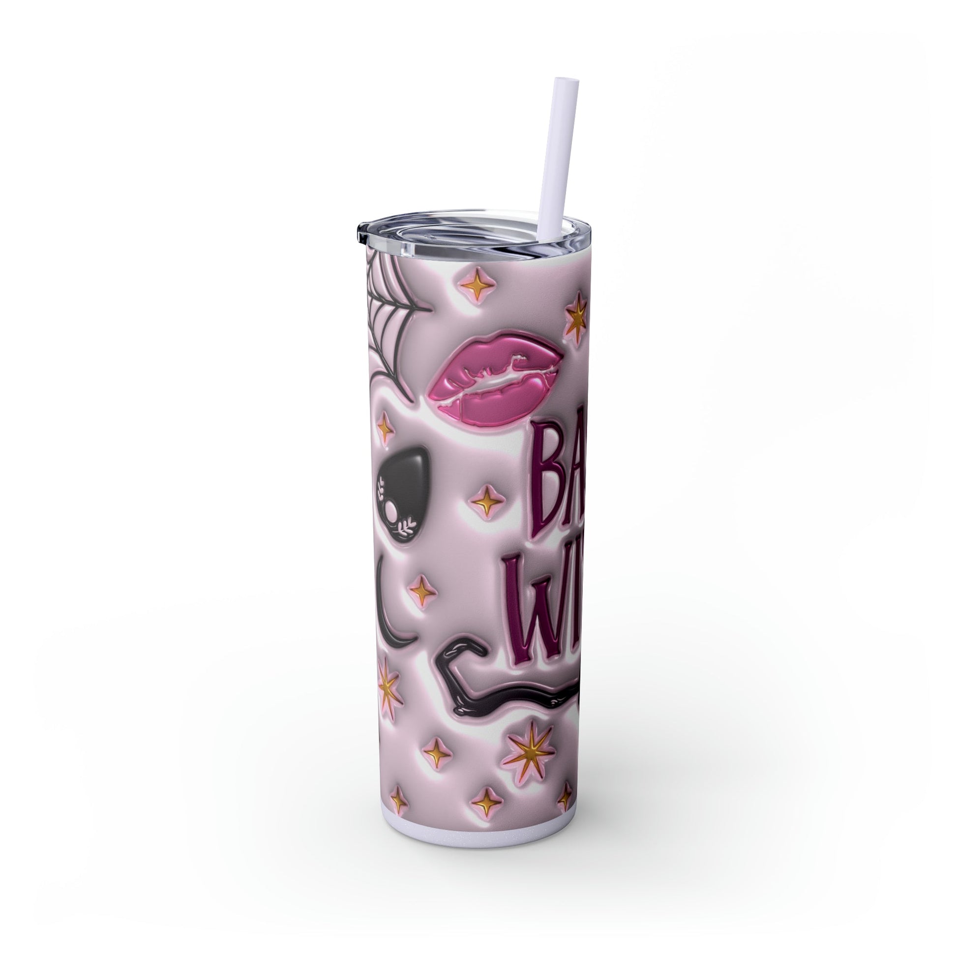 Basic Witch 3D Skinny Tumbler with Straw, 20oz - Moon & Starr Handcrafted Jewelry && More!