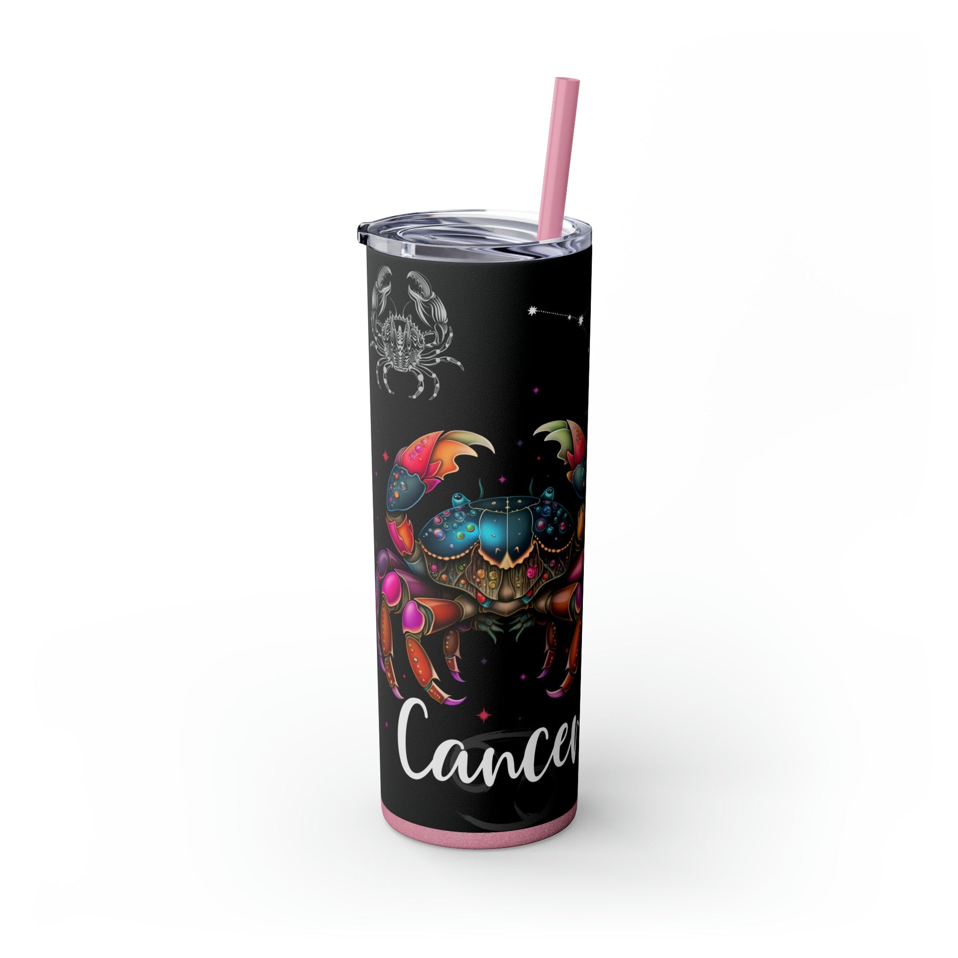 Cancer Nutrition Facts Skinny Tumbler with Straw, 20oz - Moon & Starr Handcrafted Jewelry && More!