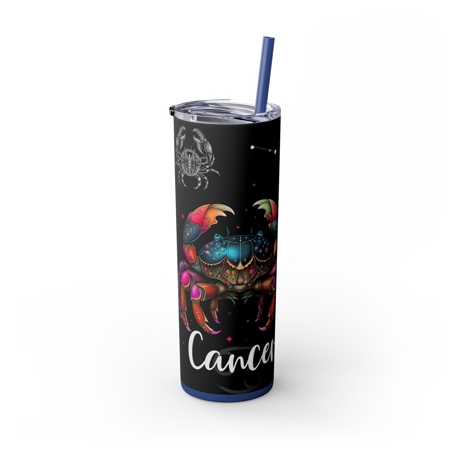 Cancer Nutrition Facts Skinny Tumbler with Straw, 20oz - Moon & Starr Handcrafted Jewelry && More!