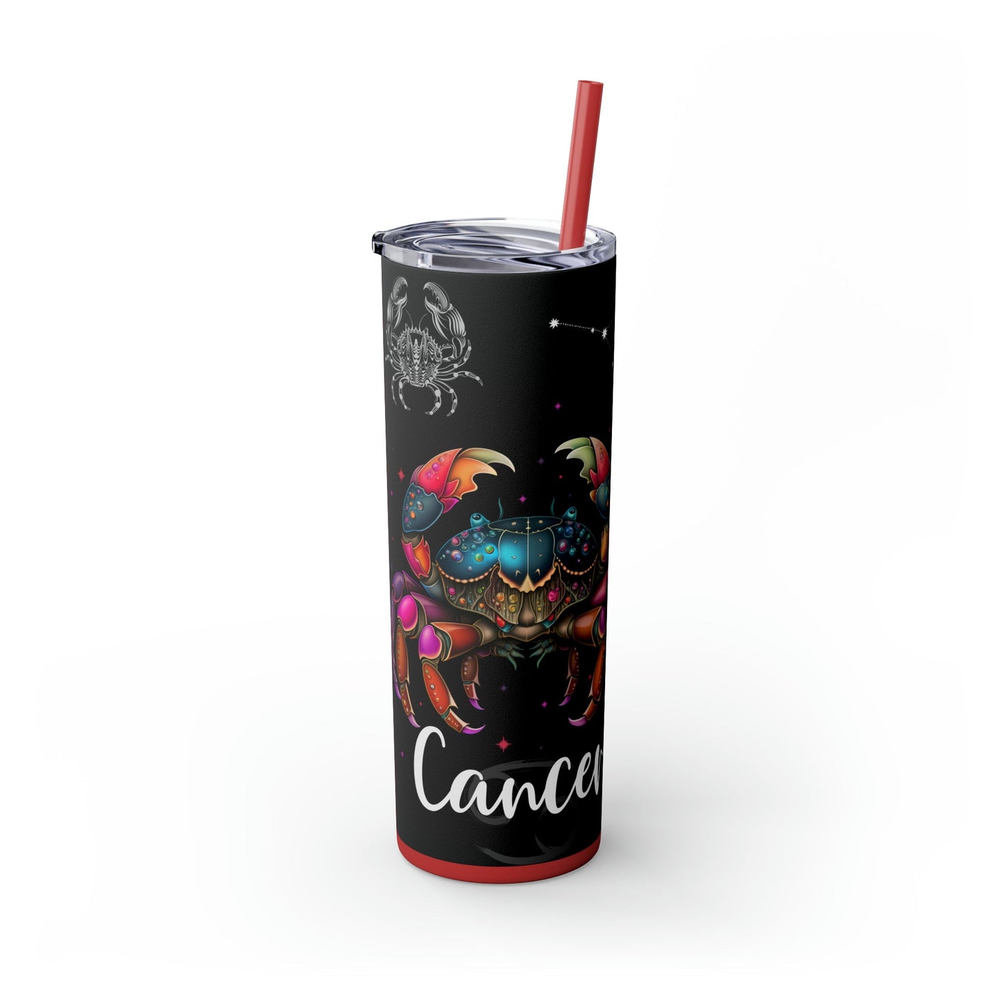 Cancer Nutrition Facts Skinny Tumbler with Straw, 20oz - Moon & Starr Handcrafted Jewelry && More!