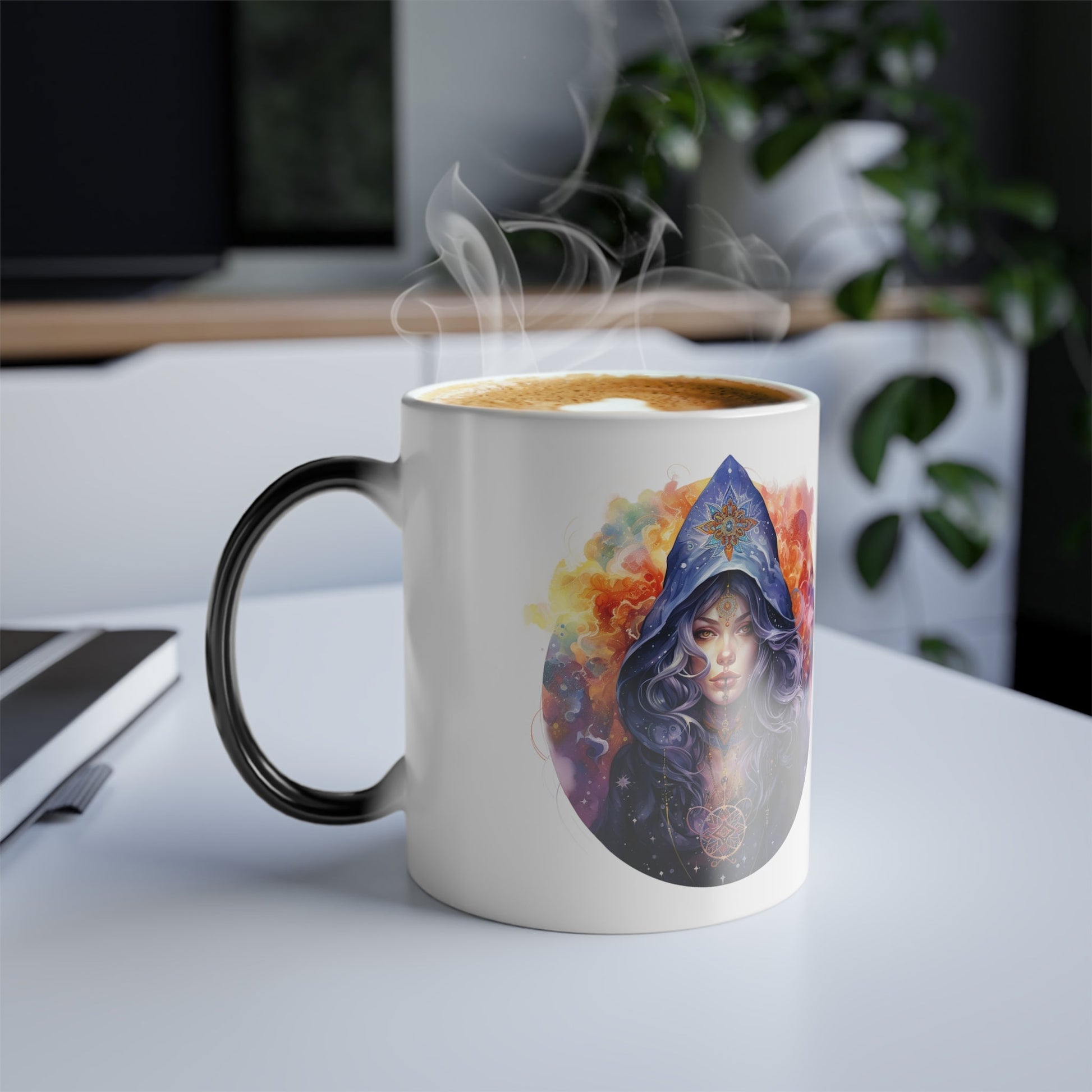 Celestial Witch Goddess Color Morphing Mug, 11oz - Moon & Starr Handcrafted Jewelry && More!