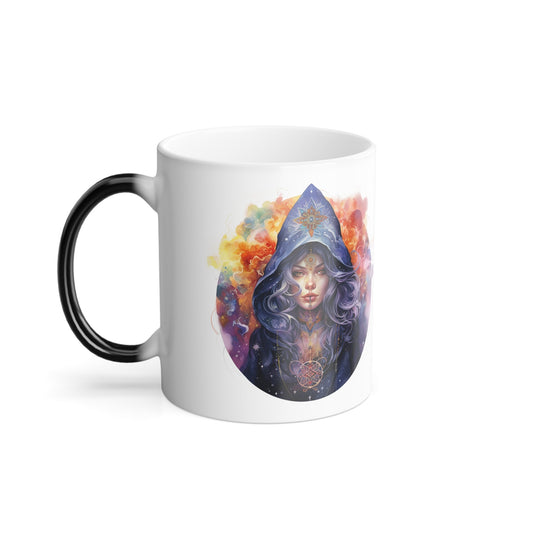 Celestial Witch Goddess Color Morphing Mug, 11oz - Moon & Starr Handcrafted Jewelry && More!