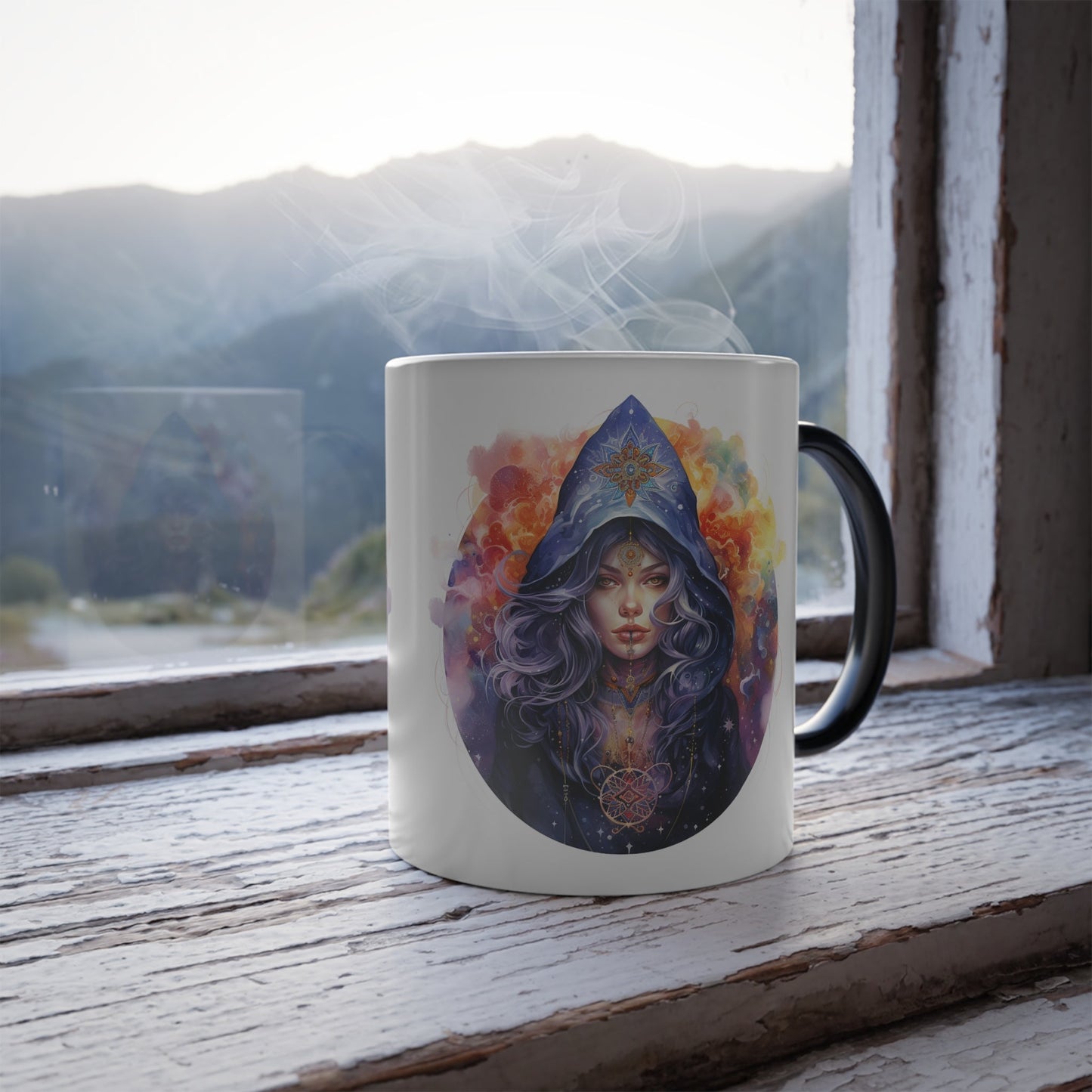 Celestial Witch Goddess Color Morphing Mug, 11oz - Moon & Starr Handcrafted Jewelry && More!