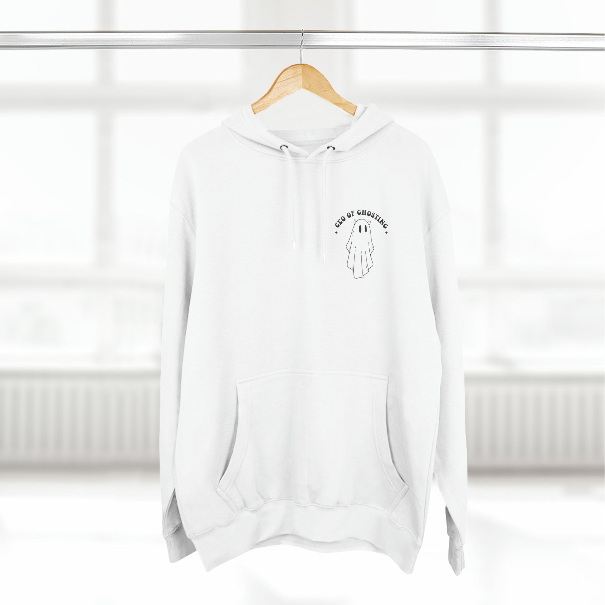 CEO Of Ghosting Three-Panel Fleece Hoodie - Moon & Starr Handcrafted Jewelry && More!