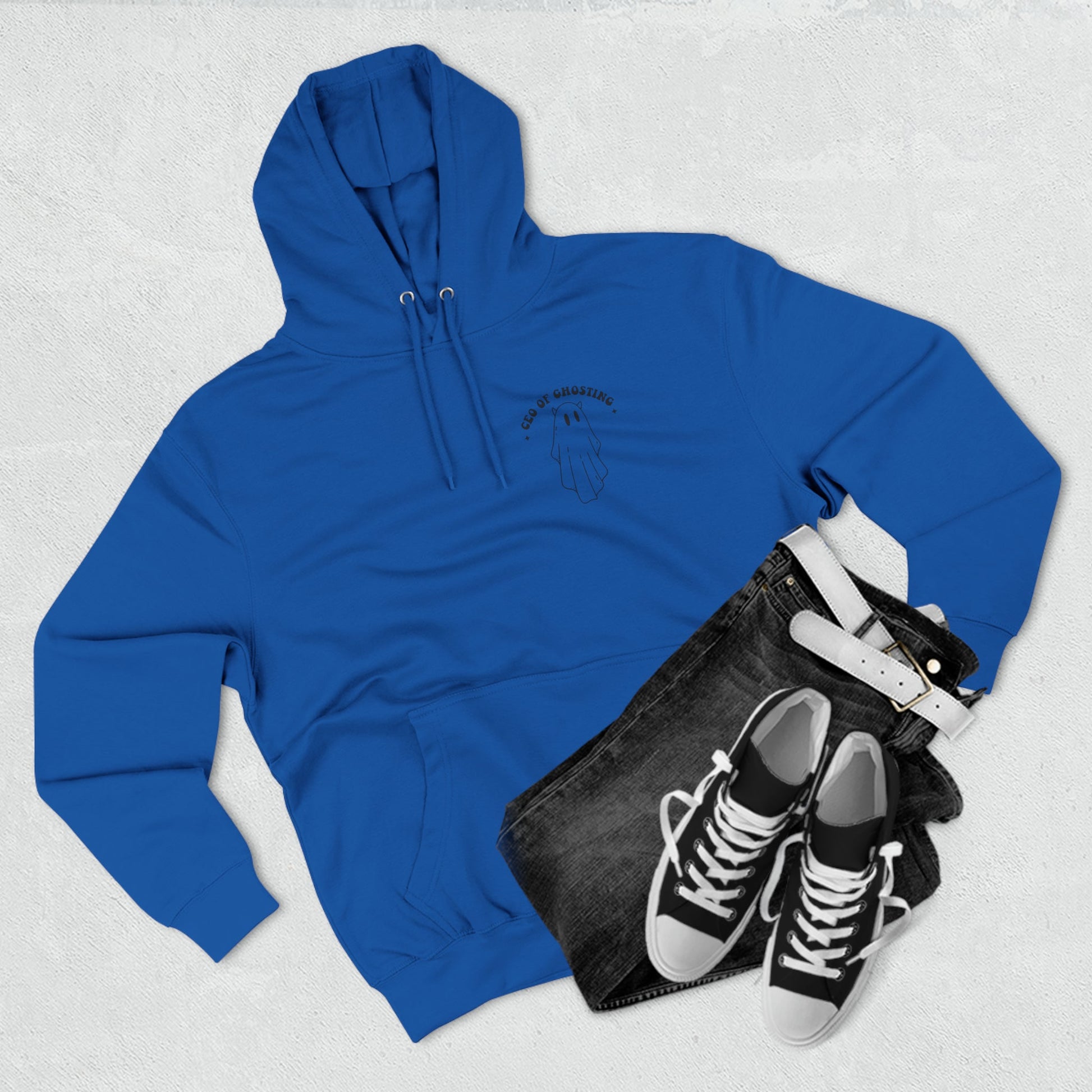 CEO Of Ghosting Three-Panel Fleece Hoodie - Moon & Starr Handcrafted Jewelry && More!