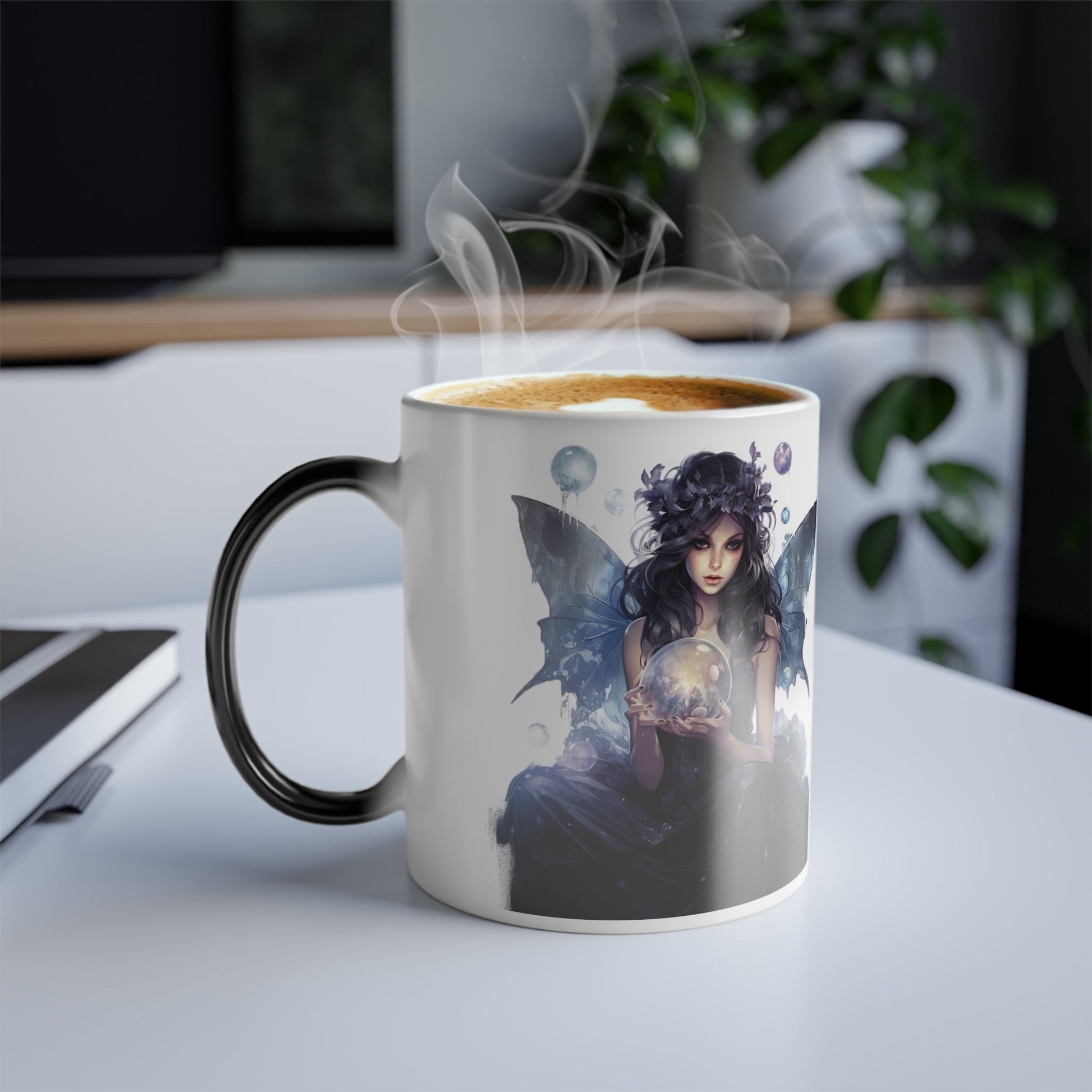 Crystal Ball Dark Fairy Color Morphing Mug, 11oz - Moon & Starr Handcrafted Jewelry && More!