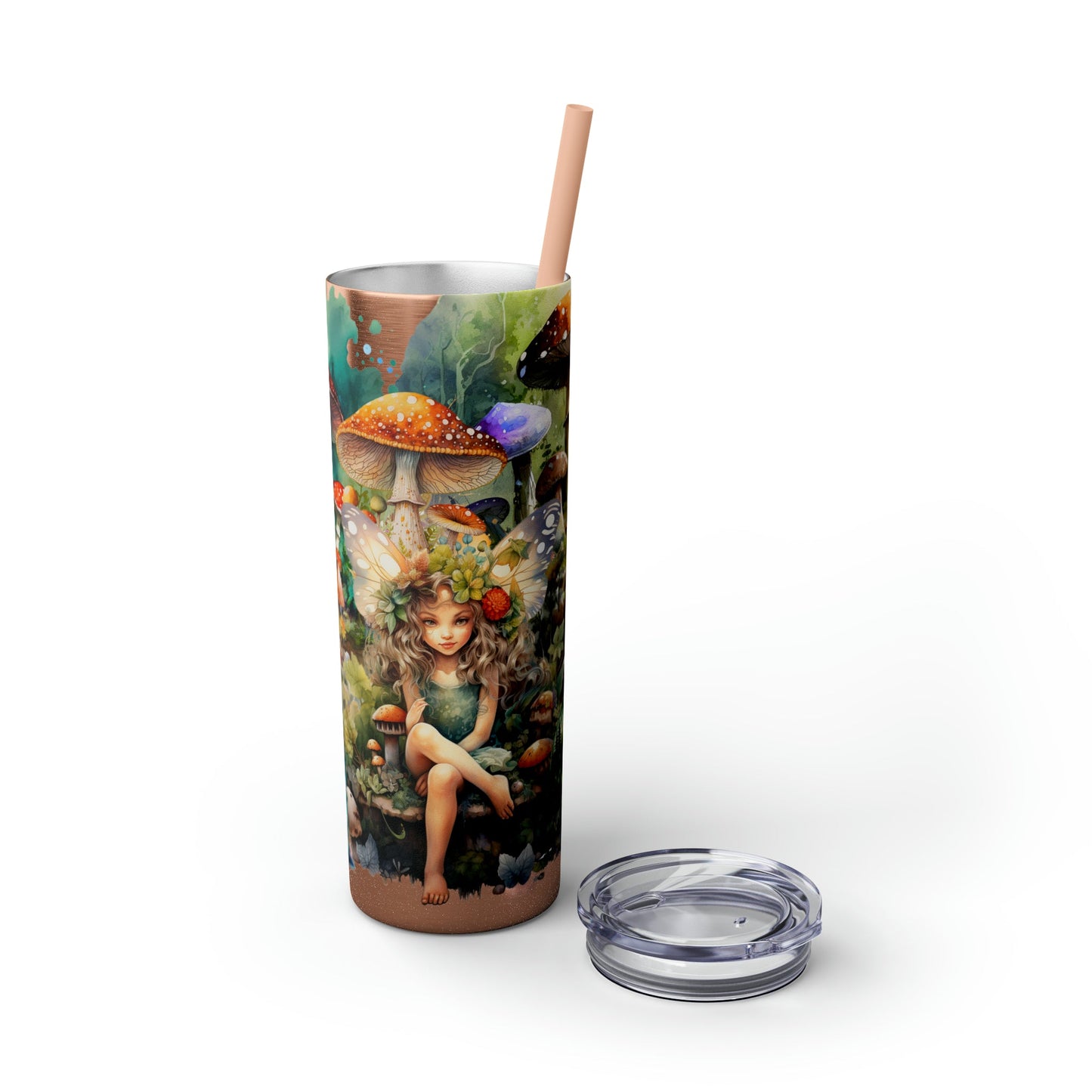 Fairy Forest Skinny Tumbler with Straw, 20oz - Moon & Starr Handcrafted Jewelry && More!