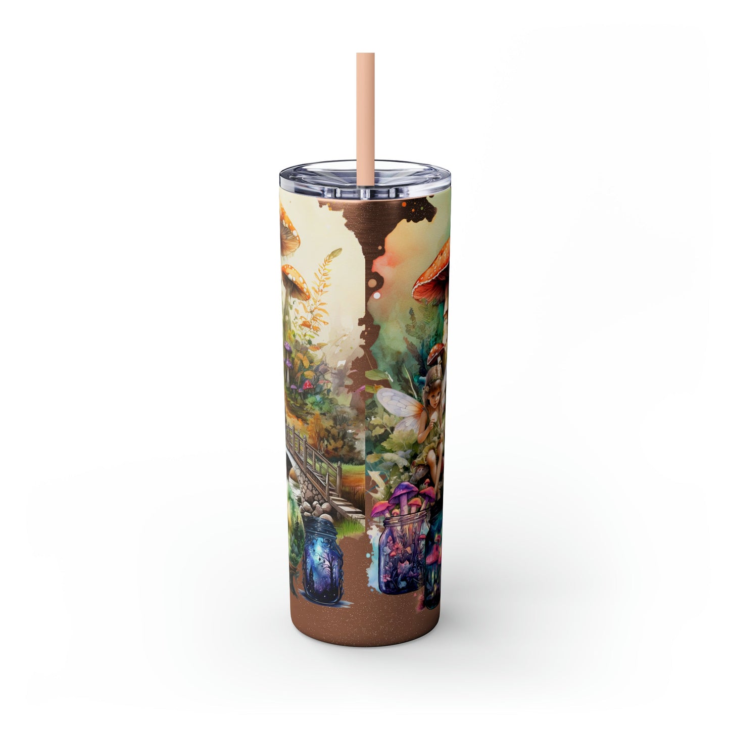 Fairy Forest Skinny Tumbler with Straw, 20oz - Moon & Starr Handcrafted Jewelry && More!