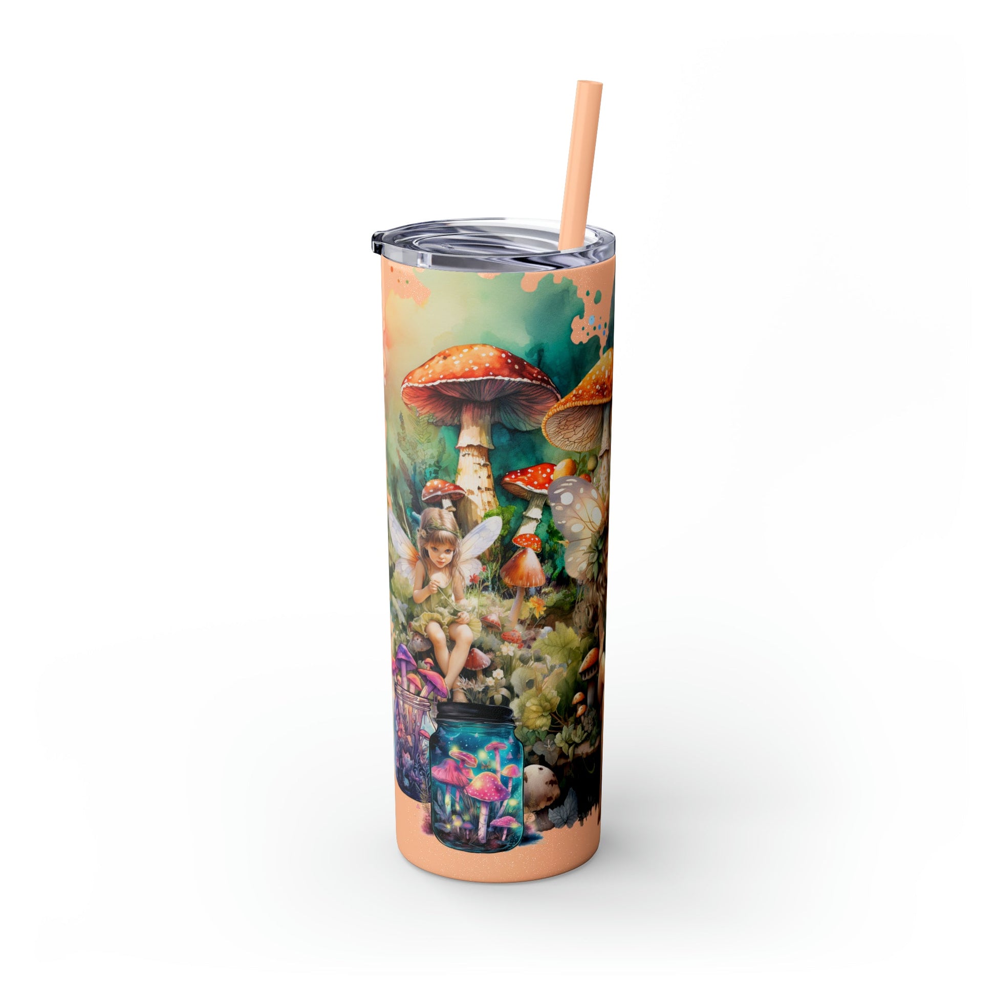 Fairy Forest Skinny Tumbler with Straw, 20oz - Moon & Starr Handcrafted Jewelry && More!