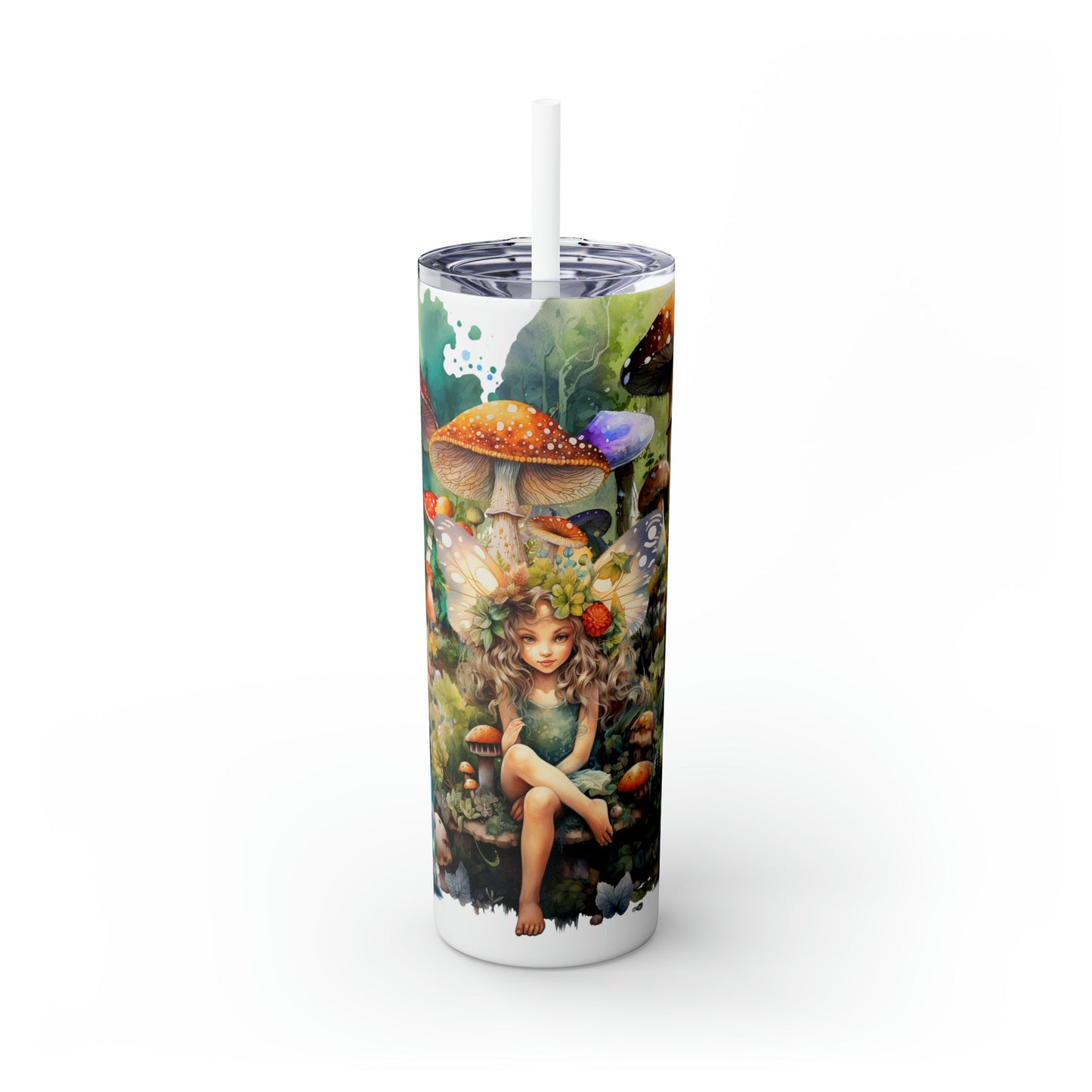 Fairy Forest Skinny Tumbler with Straw, 20oz - Moon & Starr Handcrafted Jewelry && More!