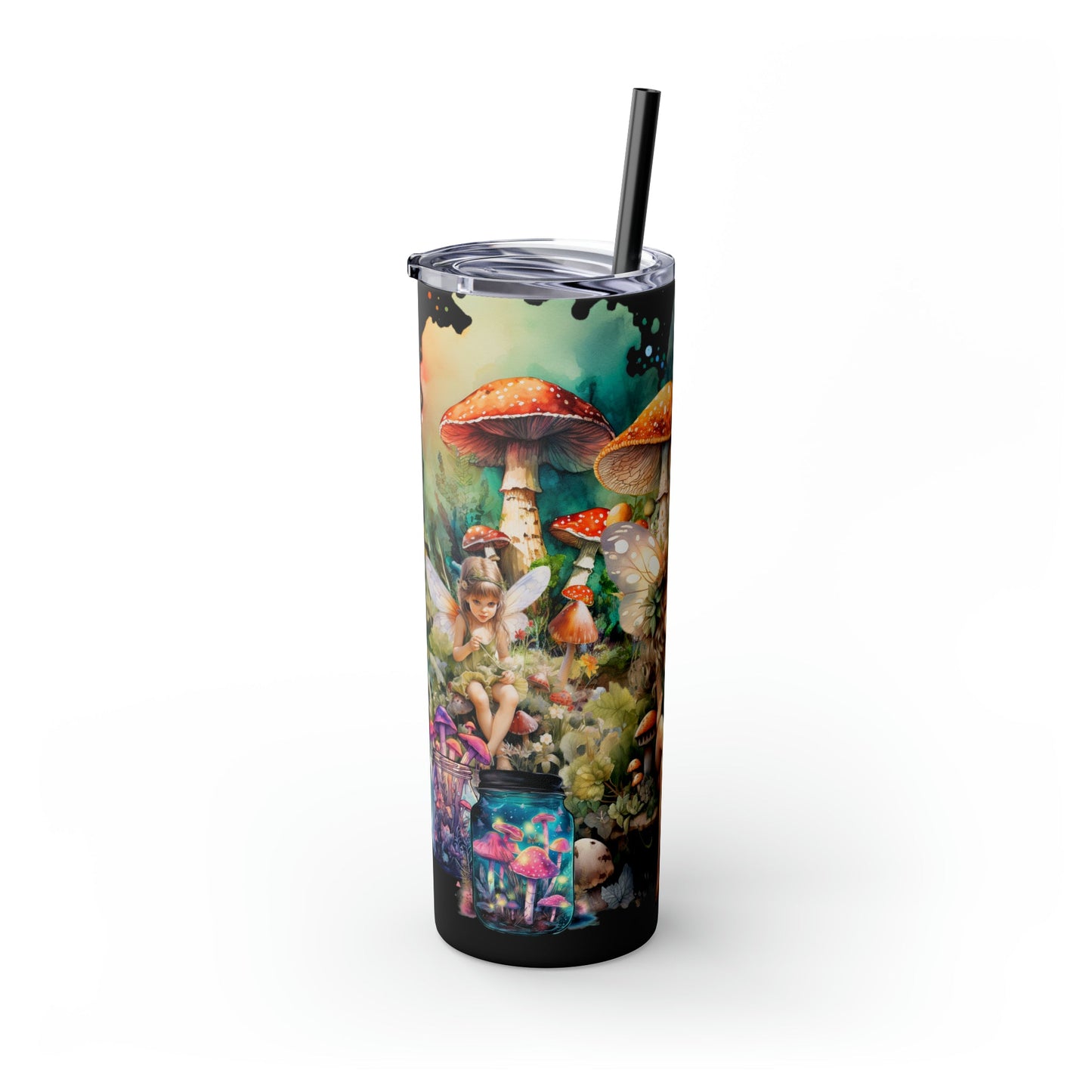 Fairy Forest Skinny Tumbler with Straw, 20oz - Moon & Starr Handcrafted Jewelry && More!