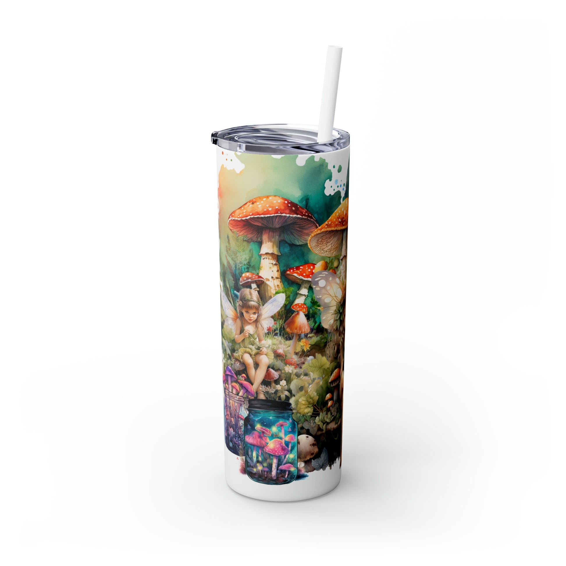 Fairy Forest Skinny Tumbler with Straw, 20oz - Moon & Starr Handcrafted Jewelry && More!