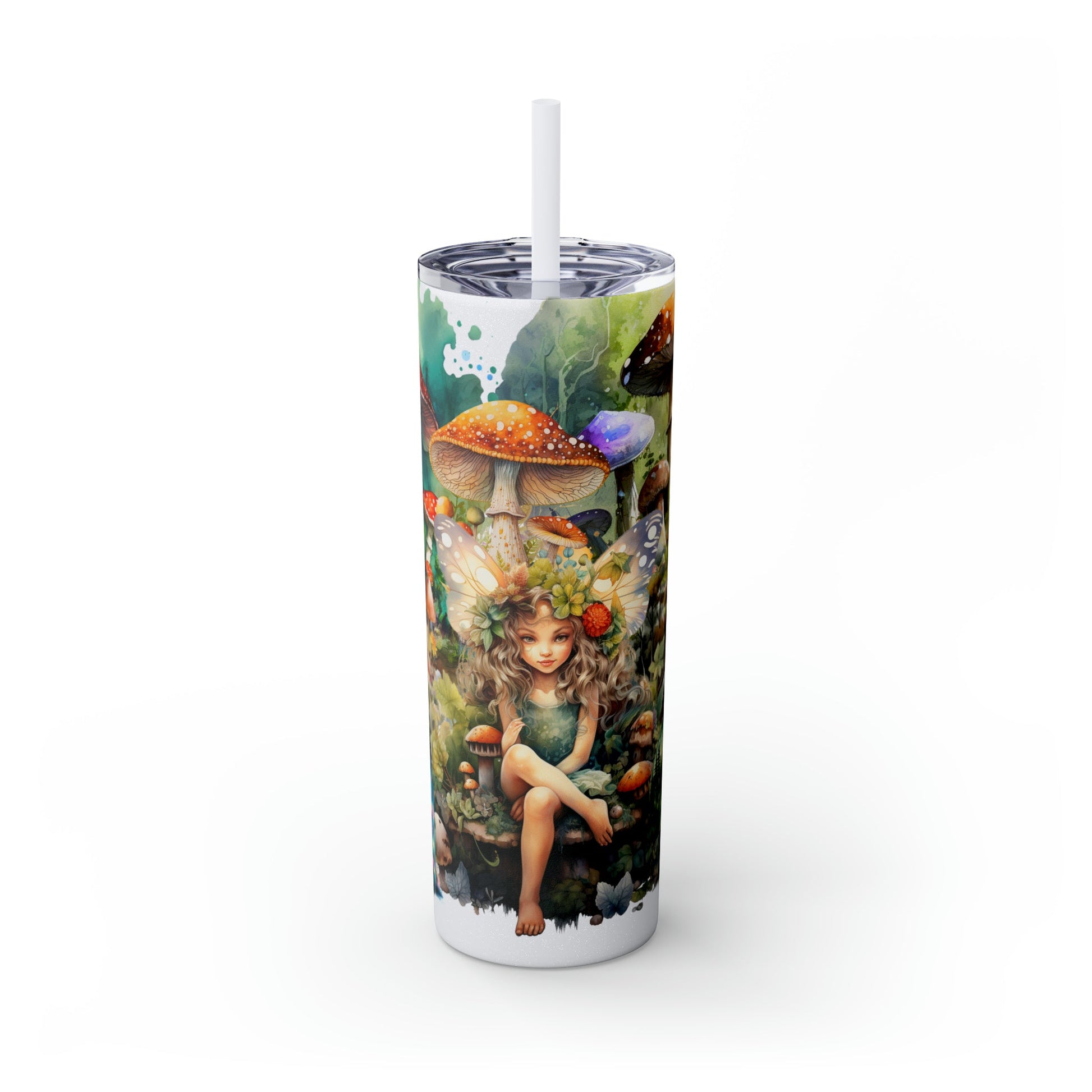 Fairy Forest Skinny Tumbler with Straw, 20oz - Moon & Starr Handcrafted Jewelry && More!