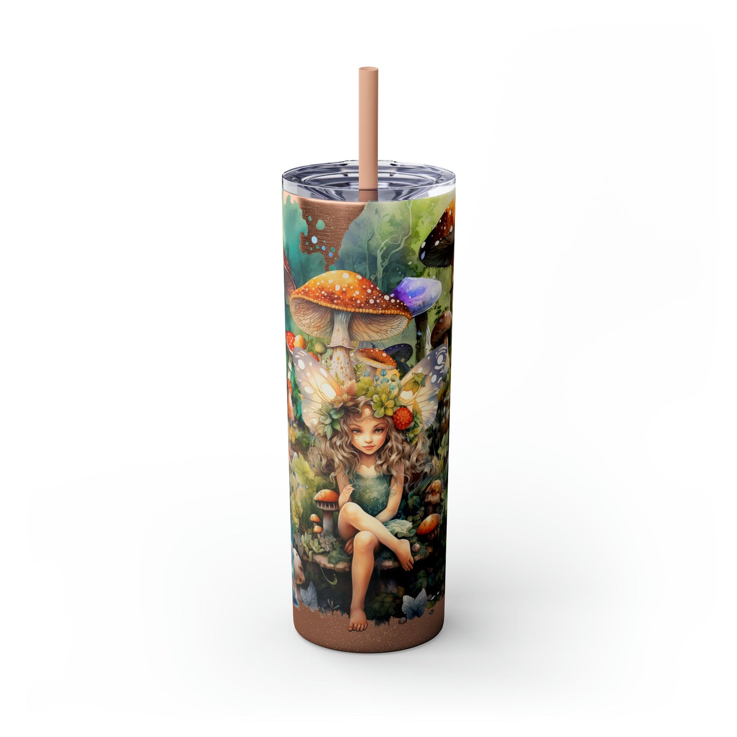 Fairy Forest Skinny Tumbler with Straw, 20oz - Moon & Starr Handcrafted Jewelry && More!