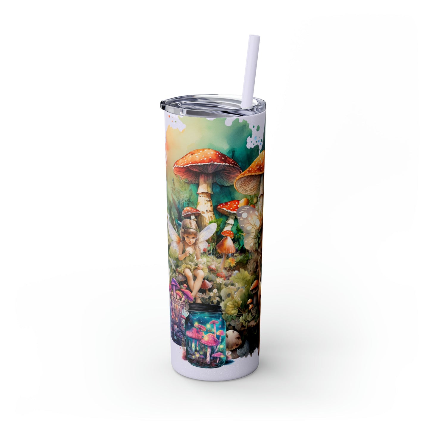 Fairy Forest Skinny Tumbler with Straw, 20oz - Moon & Starr Handcrafted Jewelry && More!