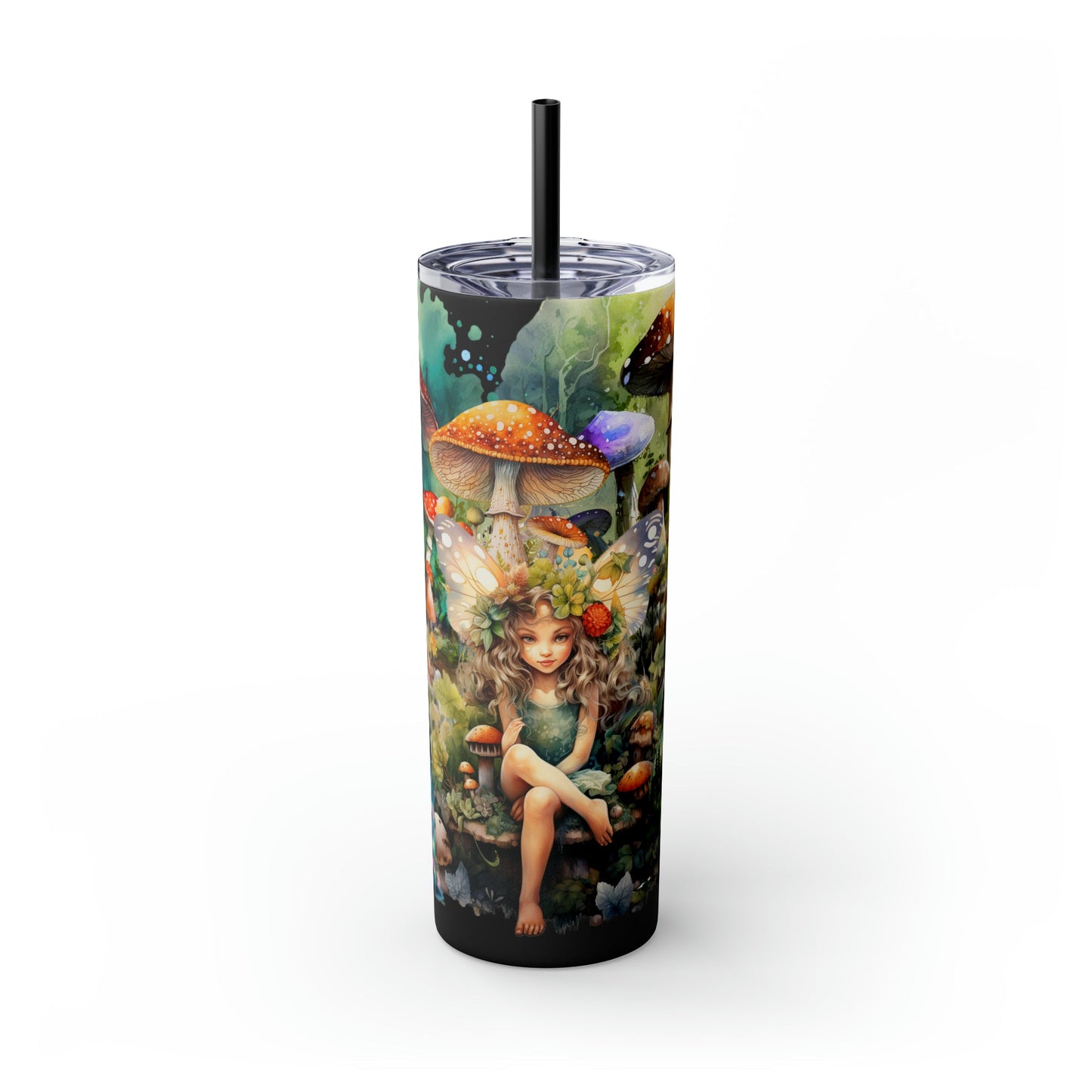 Fairy Forest Skinny Tumbler with Straw, 20oz - Moon & Starr Handcrafted Jewelry && More!