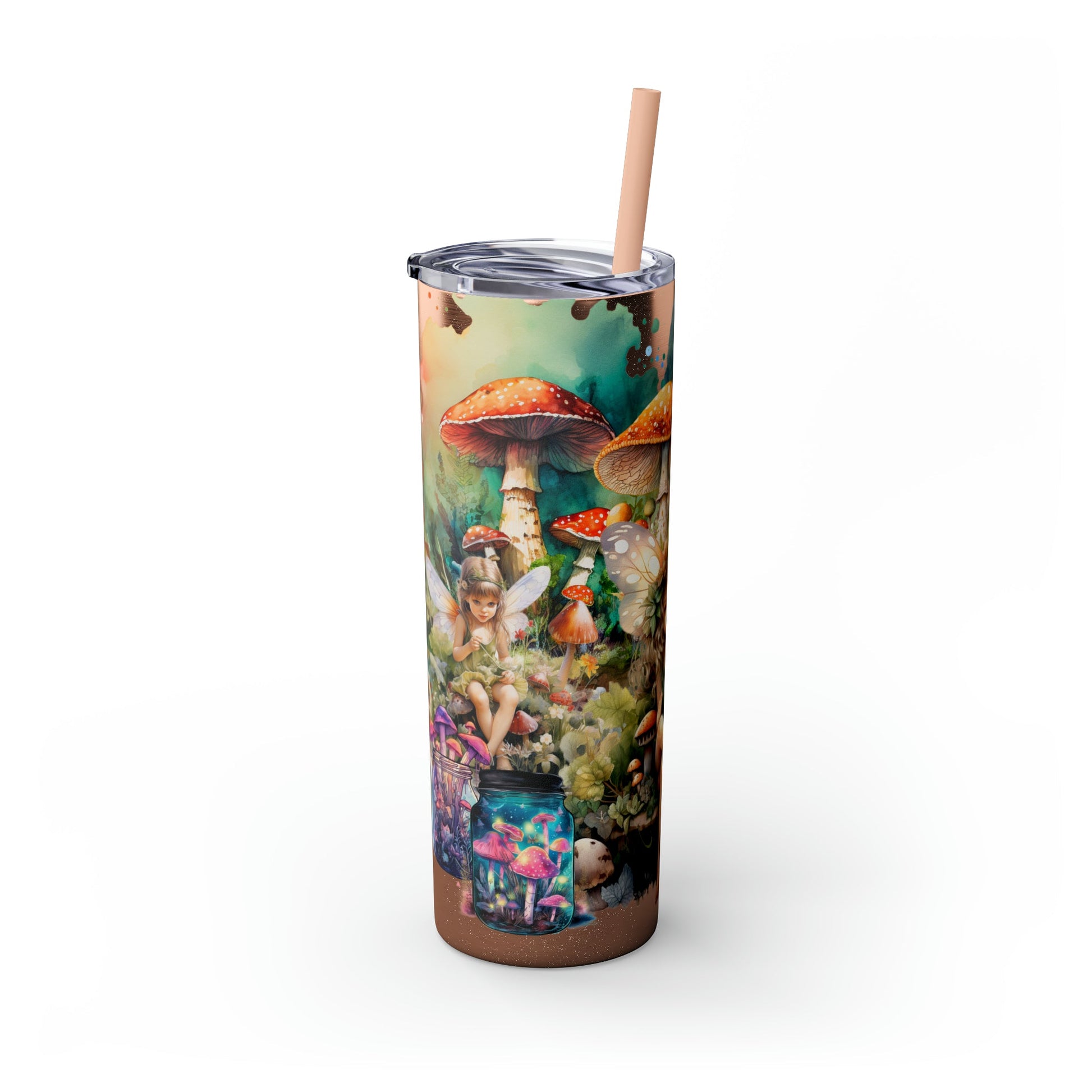 Fairy Forest Skinny Tumbler with Straw, 20oz - Moon & Starr Handcrafted Jewelry && More!